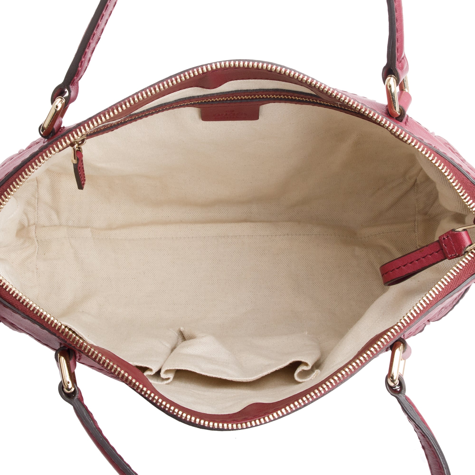 Gucci Burgundy Guccissima Leather Medium Mayfair Tote w/ Strap