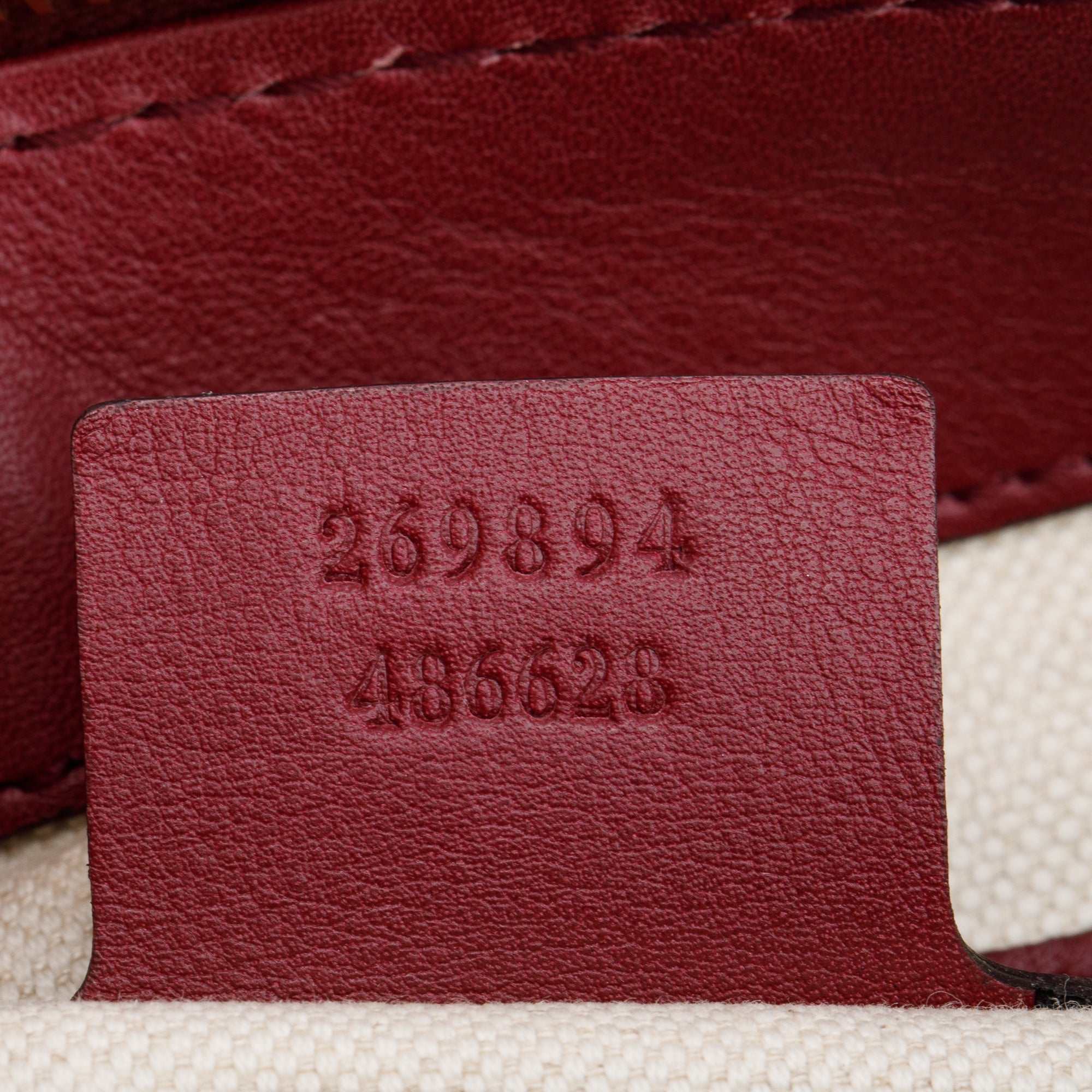 Gucci Burgundy Guccissima Leather Medium Mayfair Tote w/ Strap