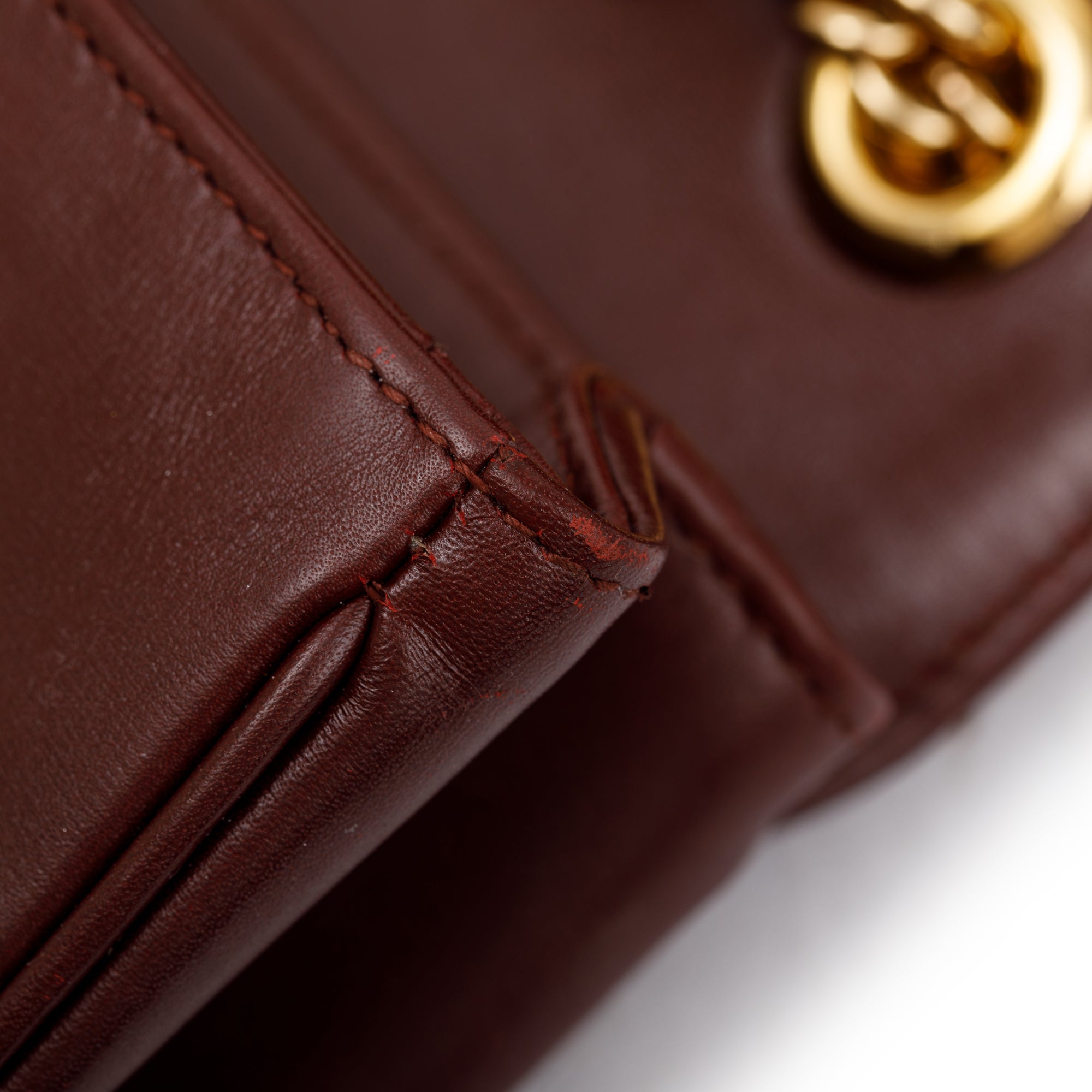 Gucci Burgundy Leather Medium Rajah Shoulder Bag w/ Box