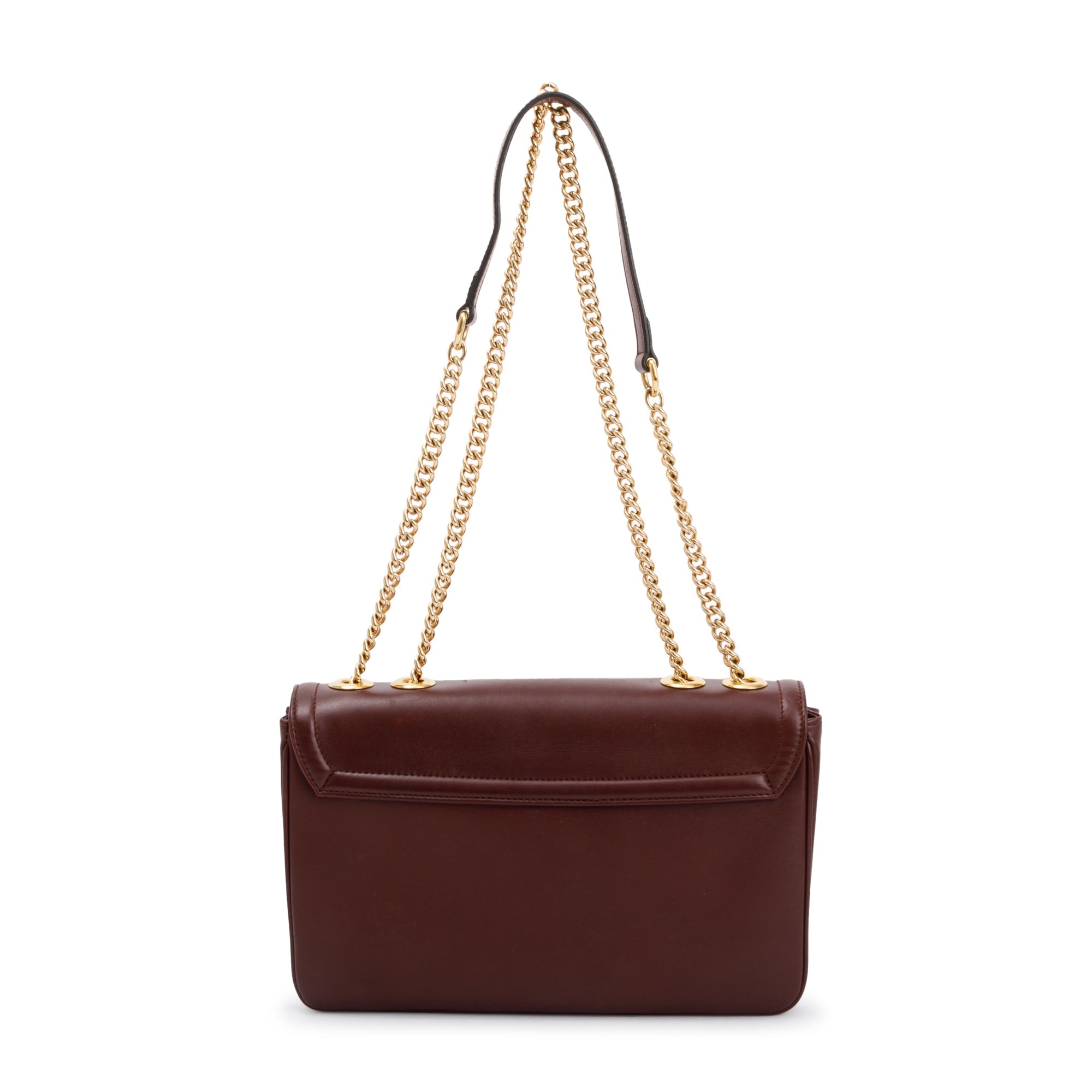 Gucci Burgundy Leather Medium Rajah Shoulder Bag w/ Box