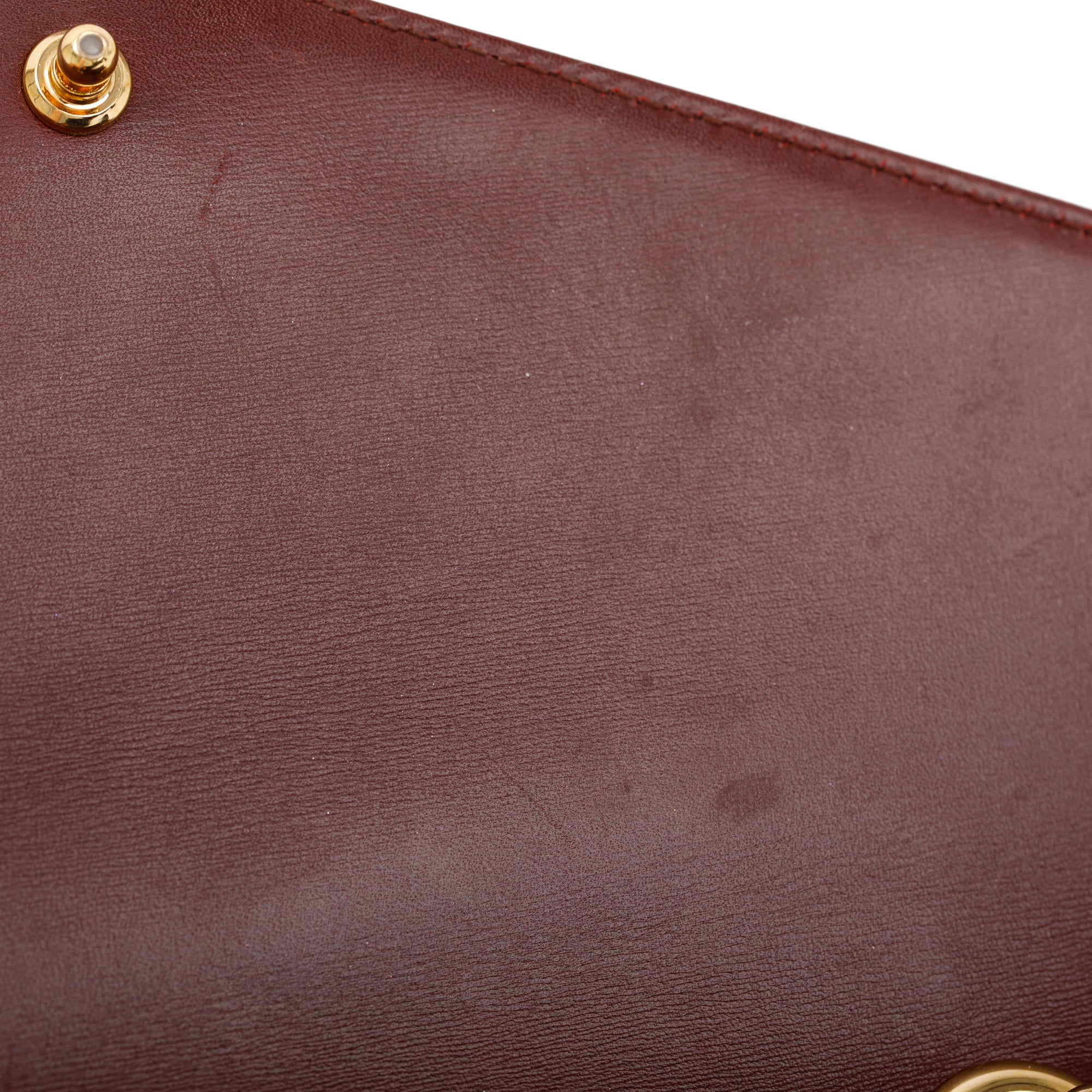 Gucci Burgundy Leather Medium Rajah Shoulder Bag w/ Box