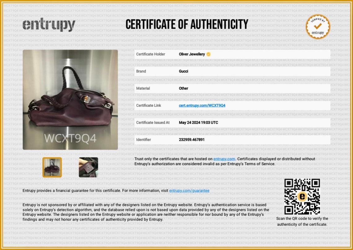 Gucci Burgundy Pebbled Calfskin Leather Medium Bamboo Bar Tote