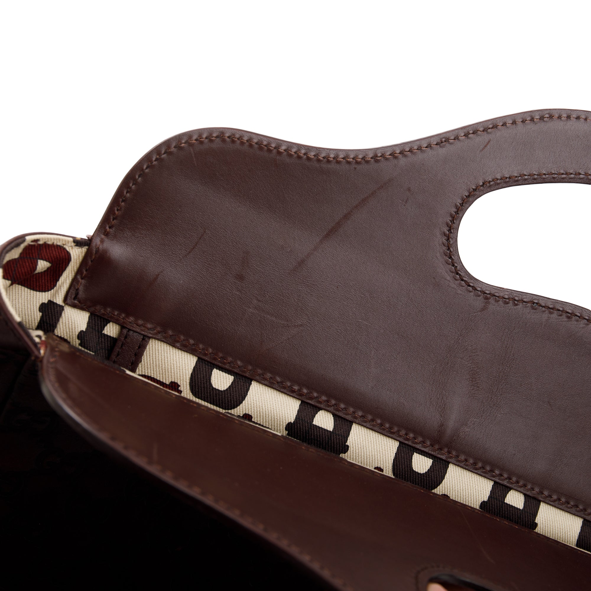 Gucci Burgundy Signature Leather Large Punch Top Handle Tote