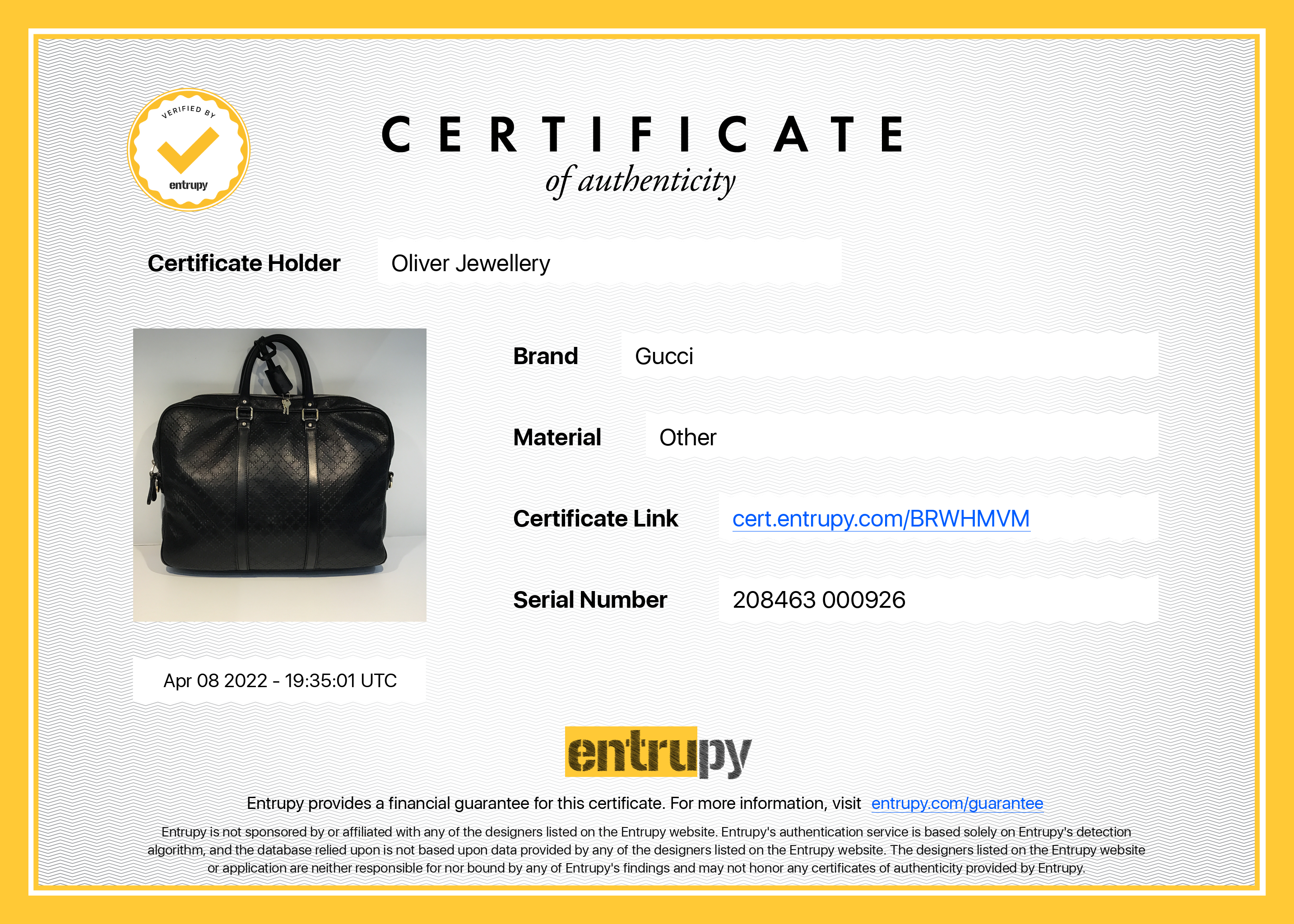 Gucci Diamante Leather Briefcase