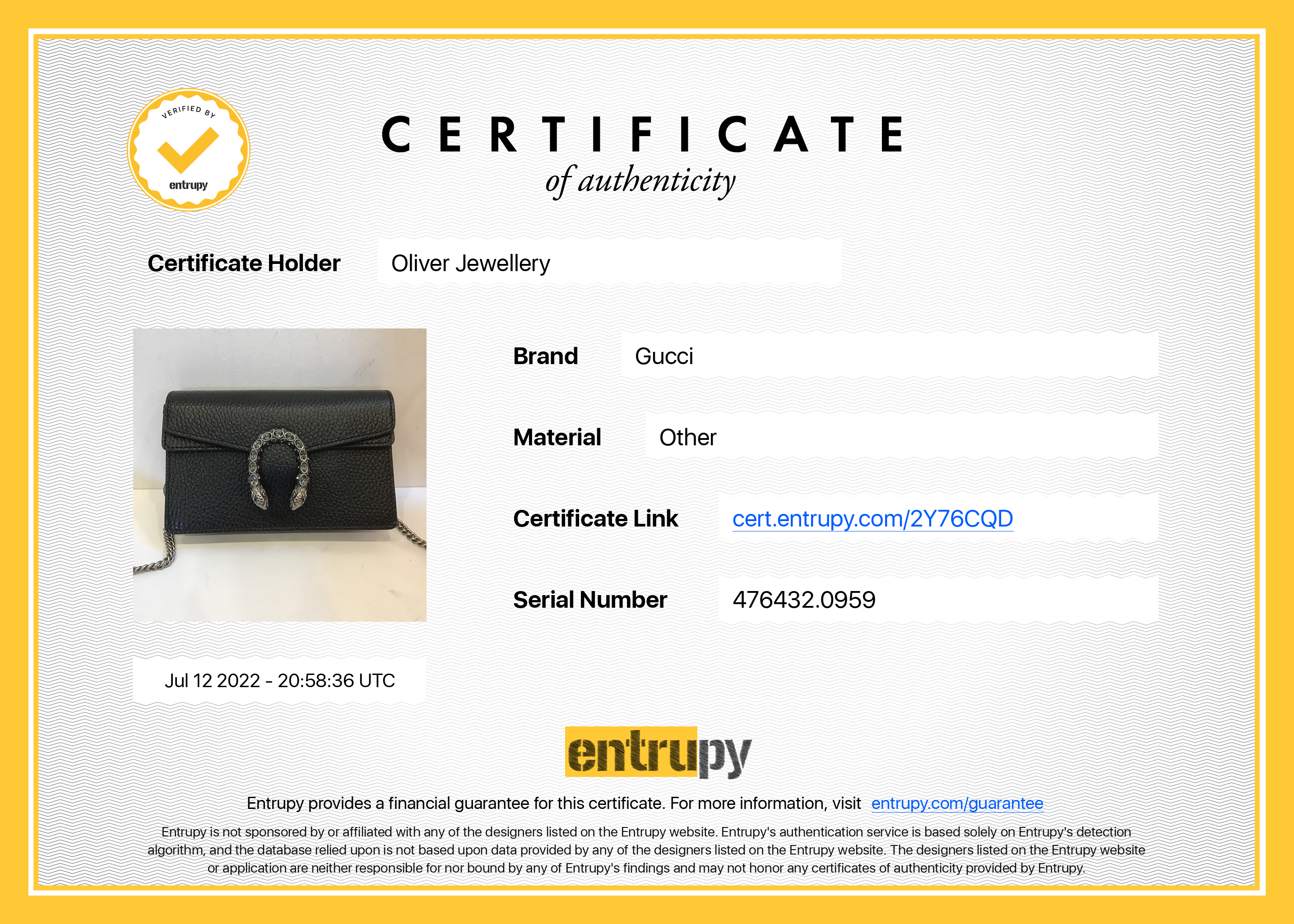 Gucci Dionysus Black Leather Super Mini Bag