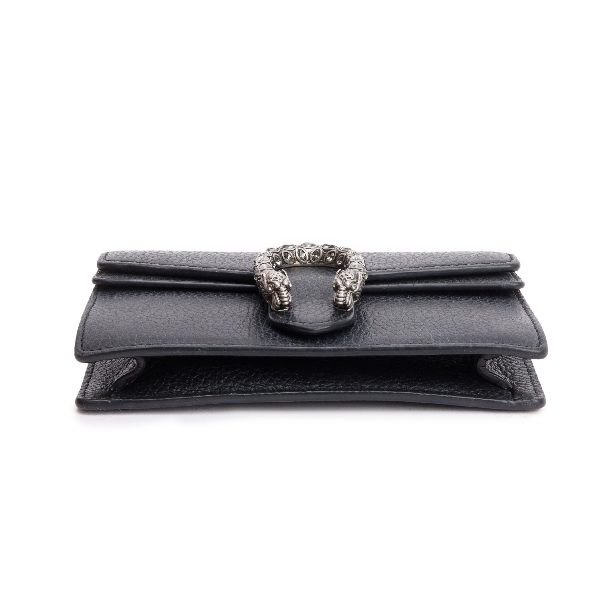 Gucci Dionysus Black Leather Super Mini Bag