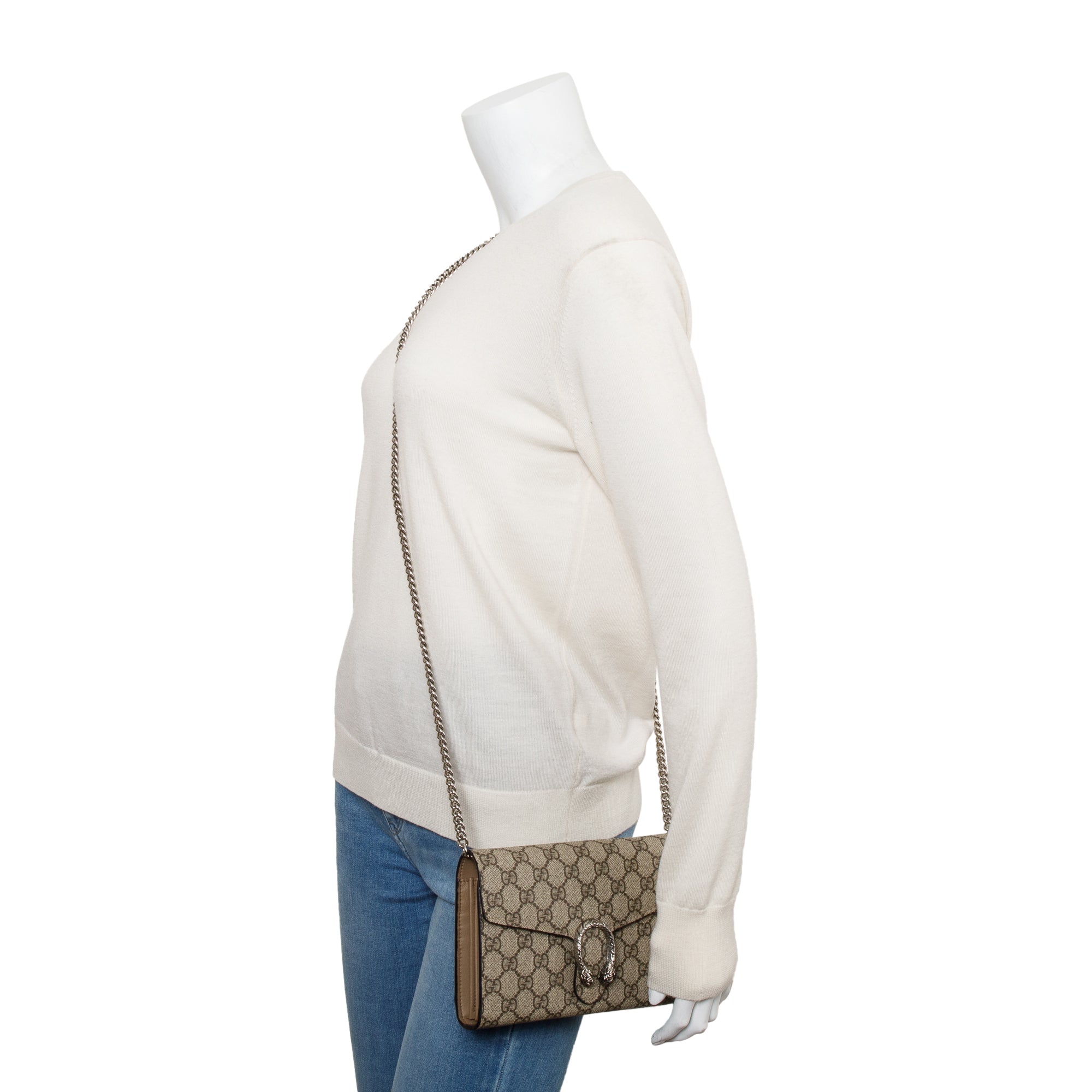 Gucci Dionysus GG Supreme Wallet on Chain w/ Box