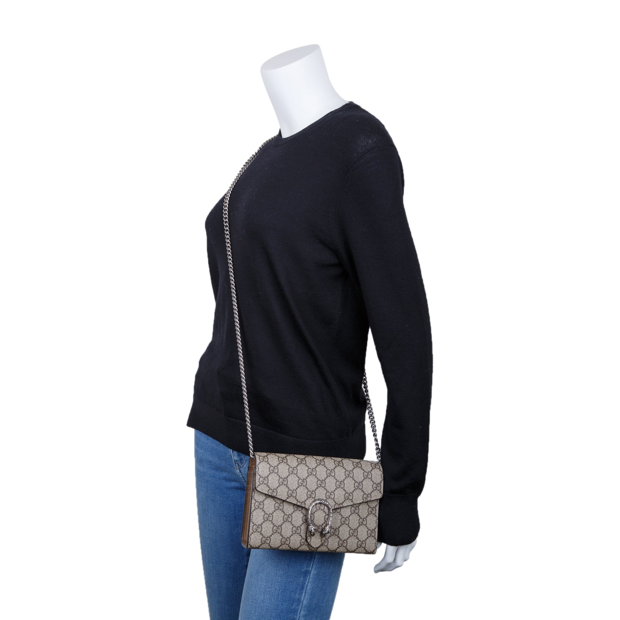 Gucci Dionysus GG Supreme Wallet on Chain w/ Box