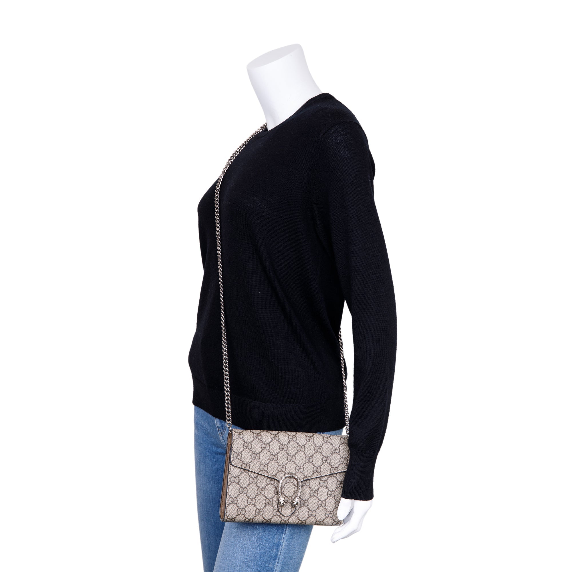 Gucci Dionysus GG Supreme Wallet on Chain w/ Box