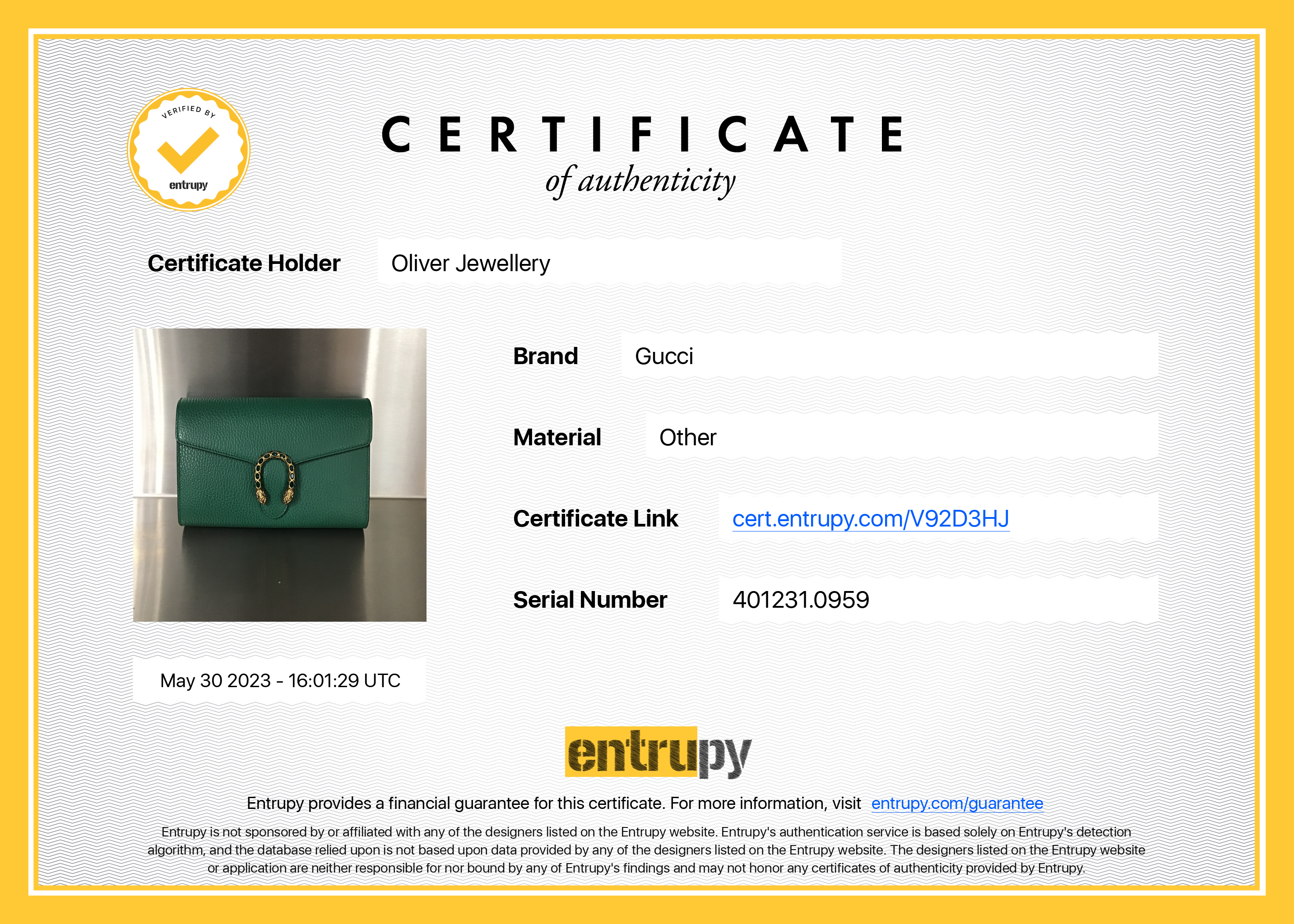 Gucci Dionysus Mini Leather Chain Wallet