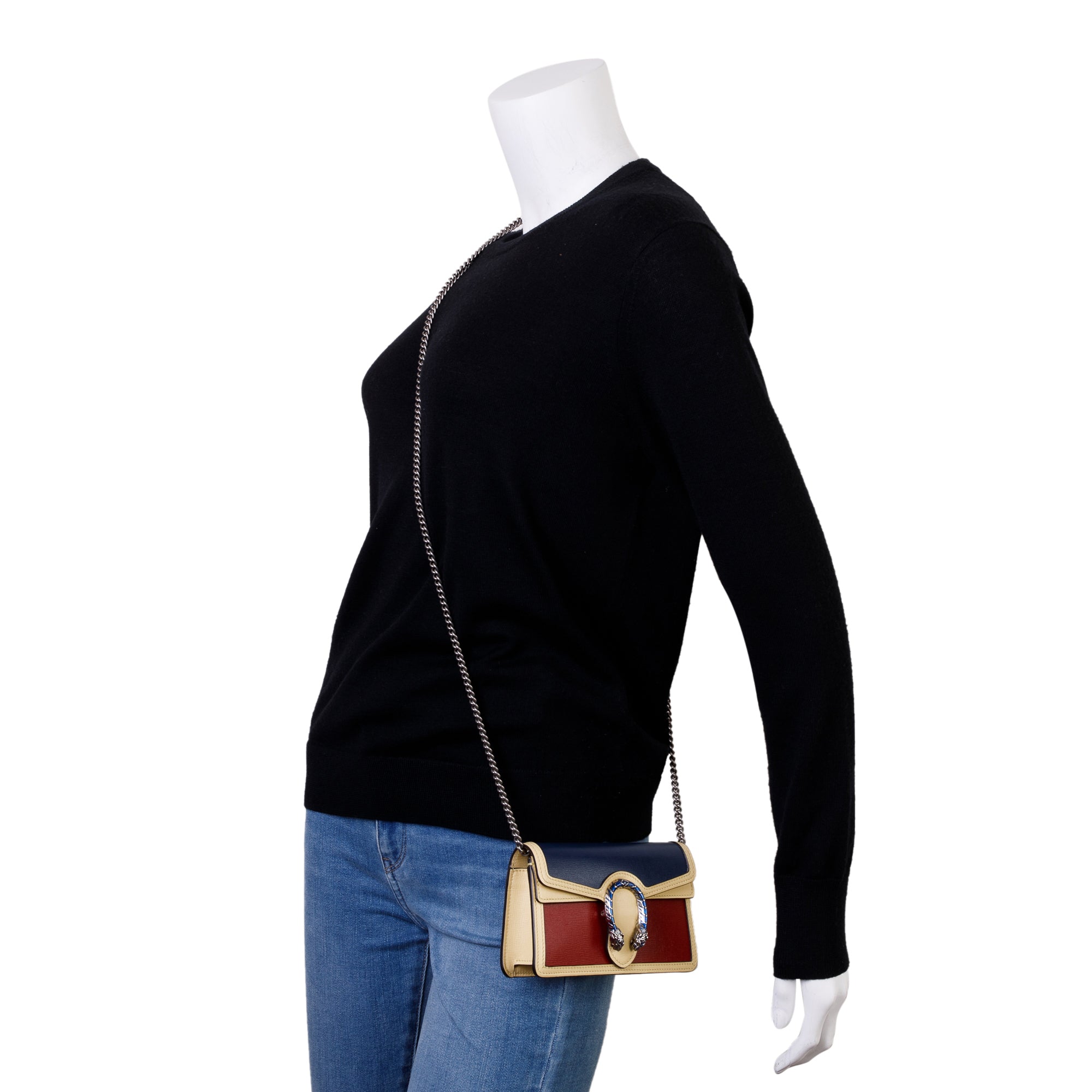 Gucci Dionysus Tricolor Leather Super Mini Bag