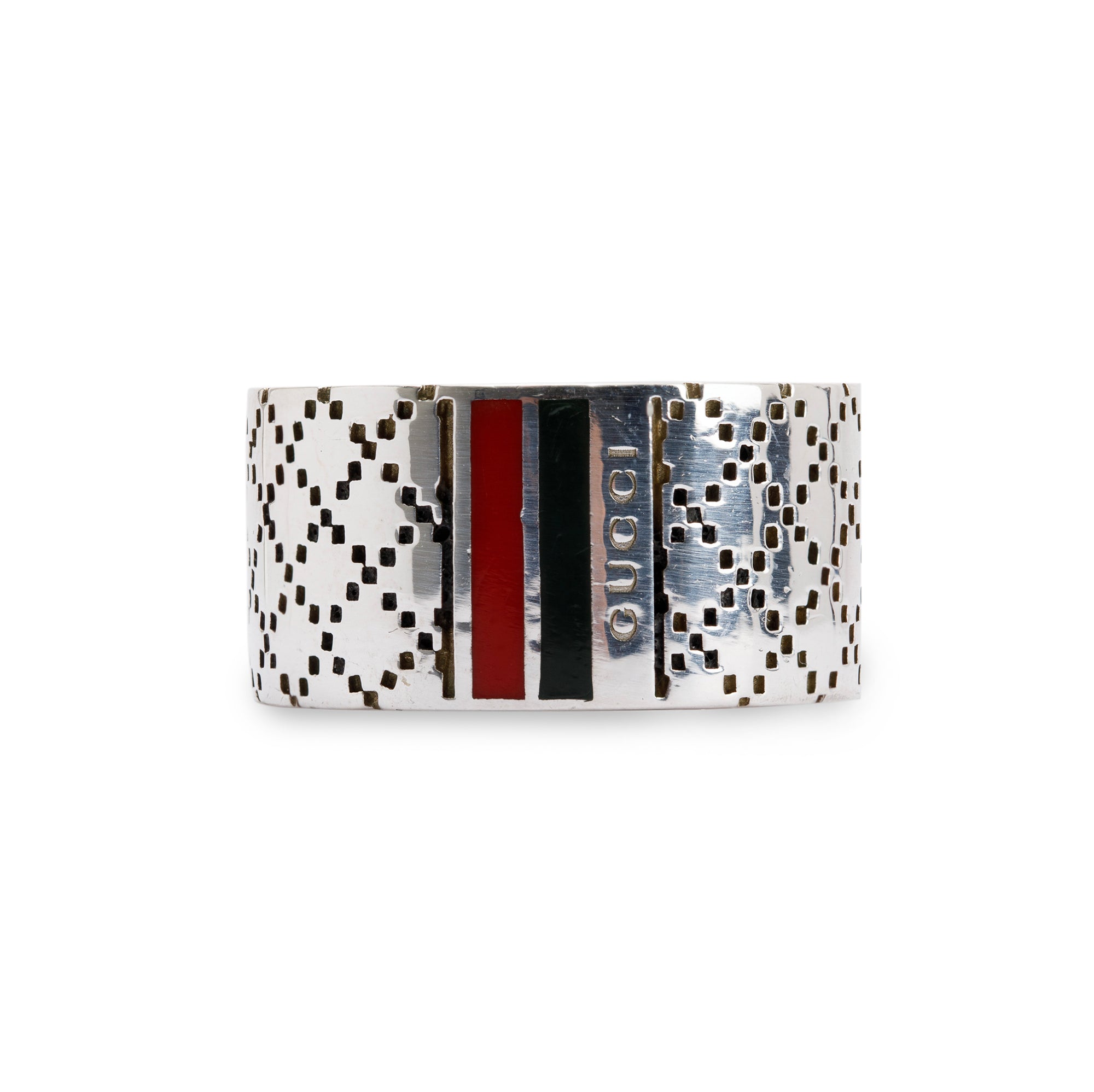 Gucci Enamel Diamantissima Wide Ring