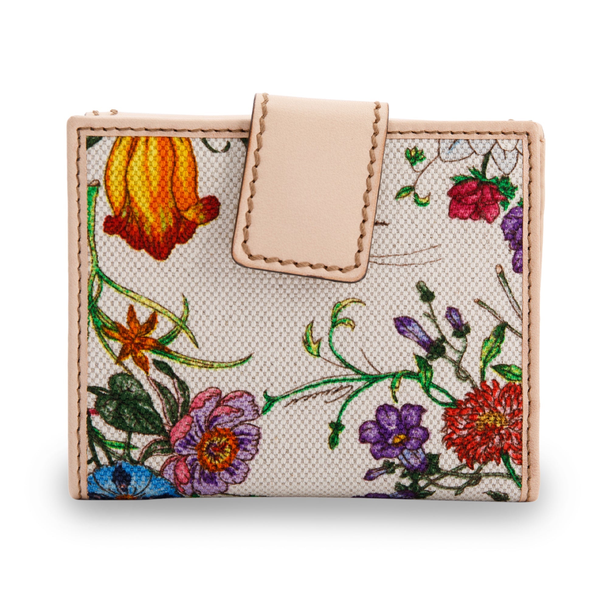 Gucci Flora Canvas Bamboo Wallet