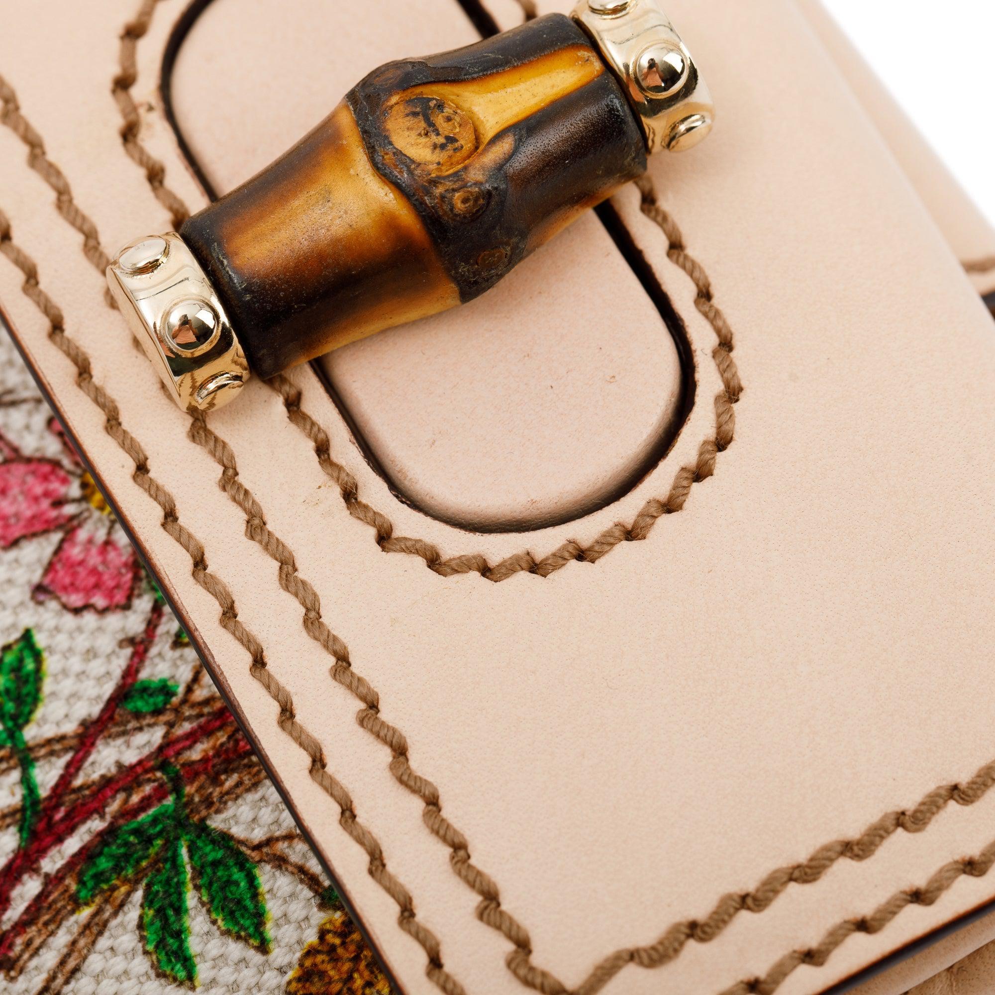 Gucci Flora Canvas Bamboo Wallet
