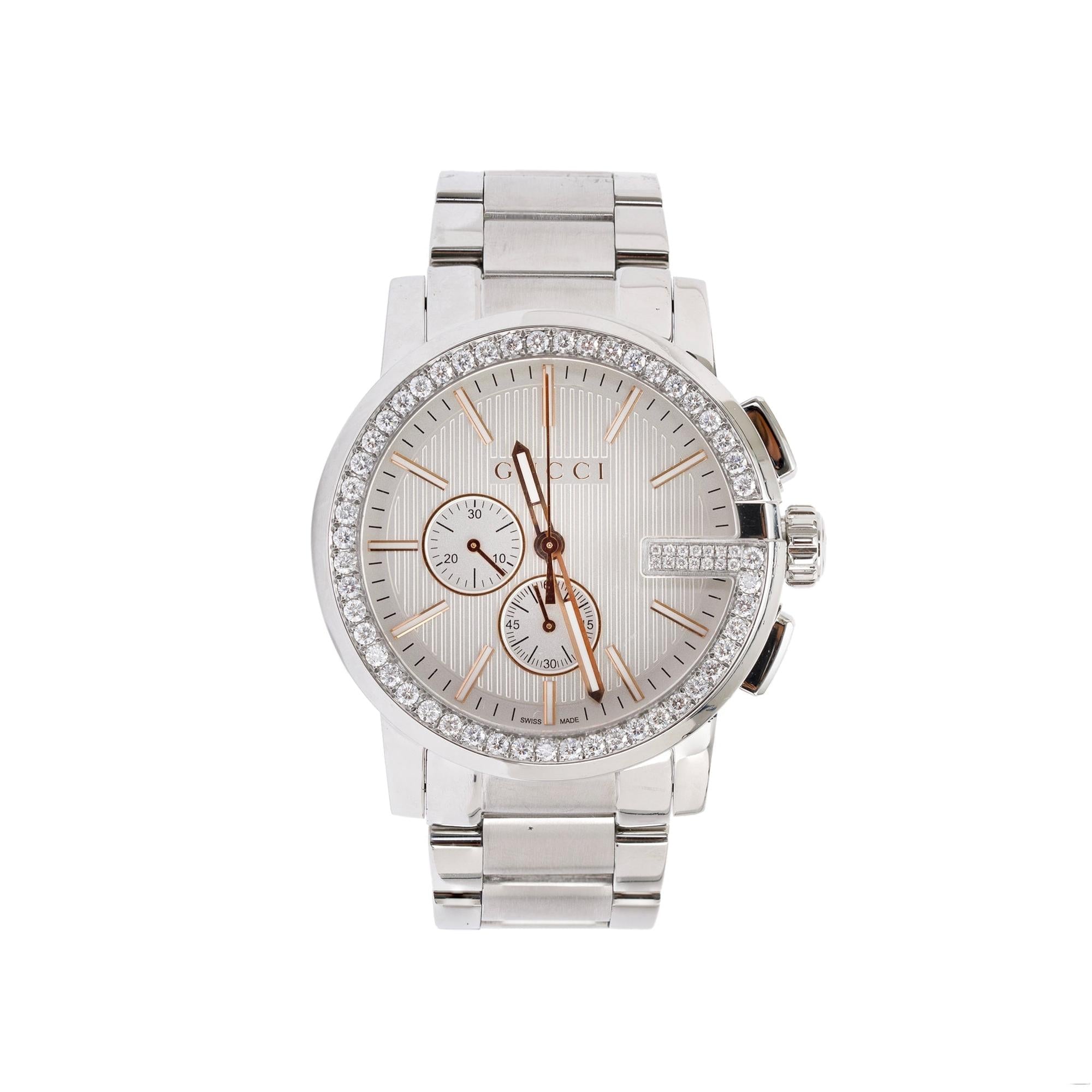 Gucci G-Chrono Diamond Bezel Watch