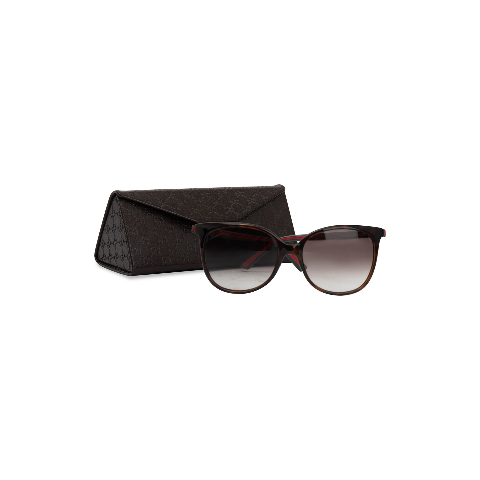 Gucci GG 3649/S Cat-Eye Web Sunglasses w/ Case