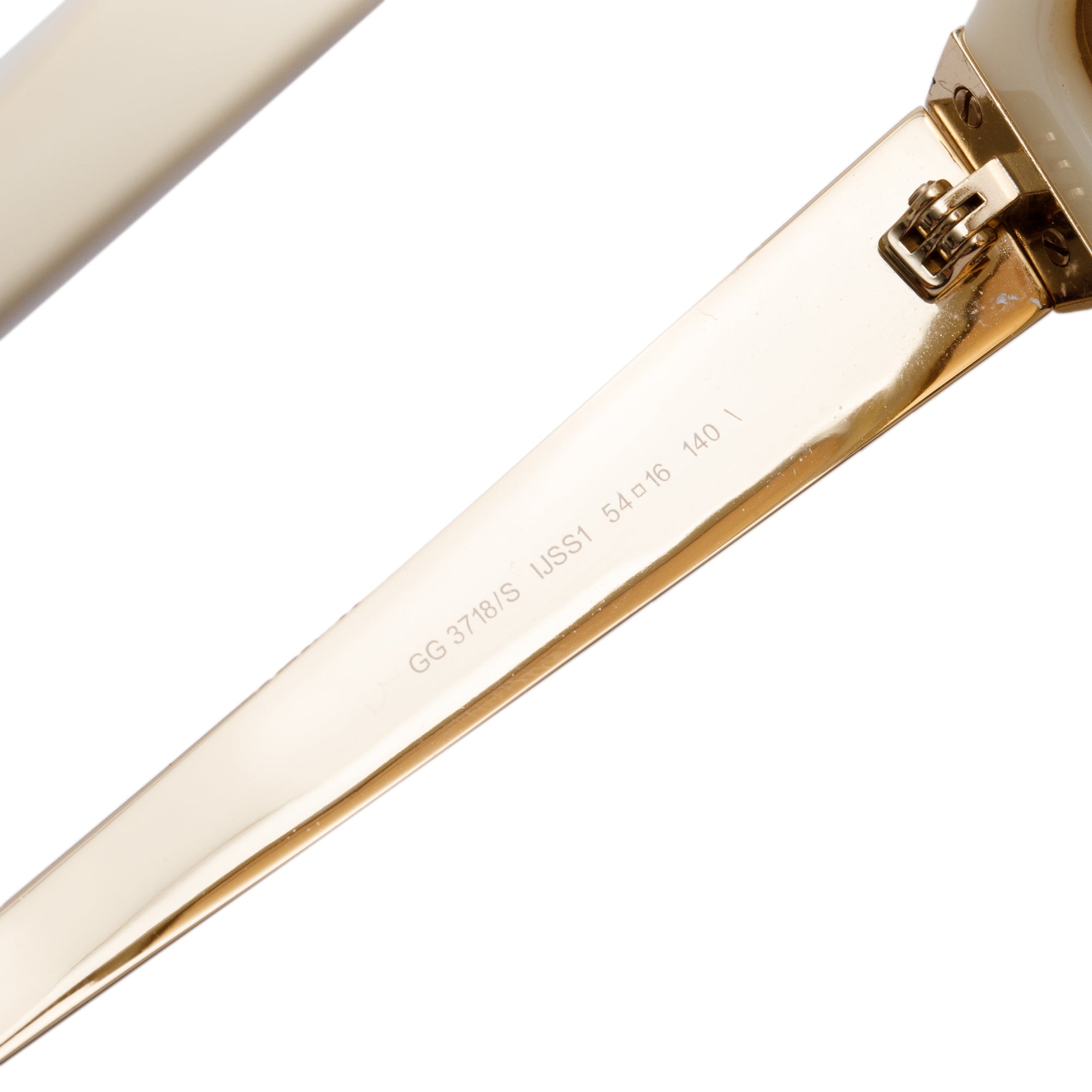 Gucci GG 3718/S White/Havana Square Sunglasses w/ Case