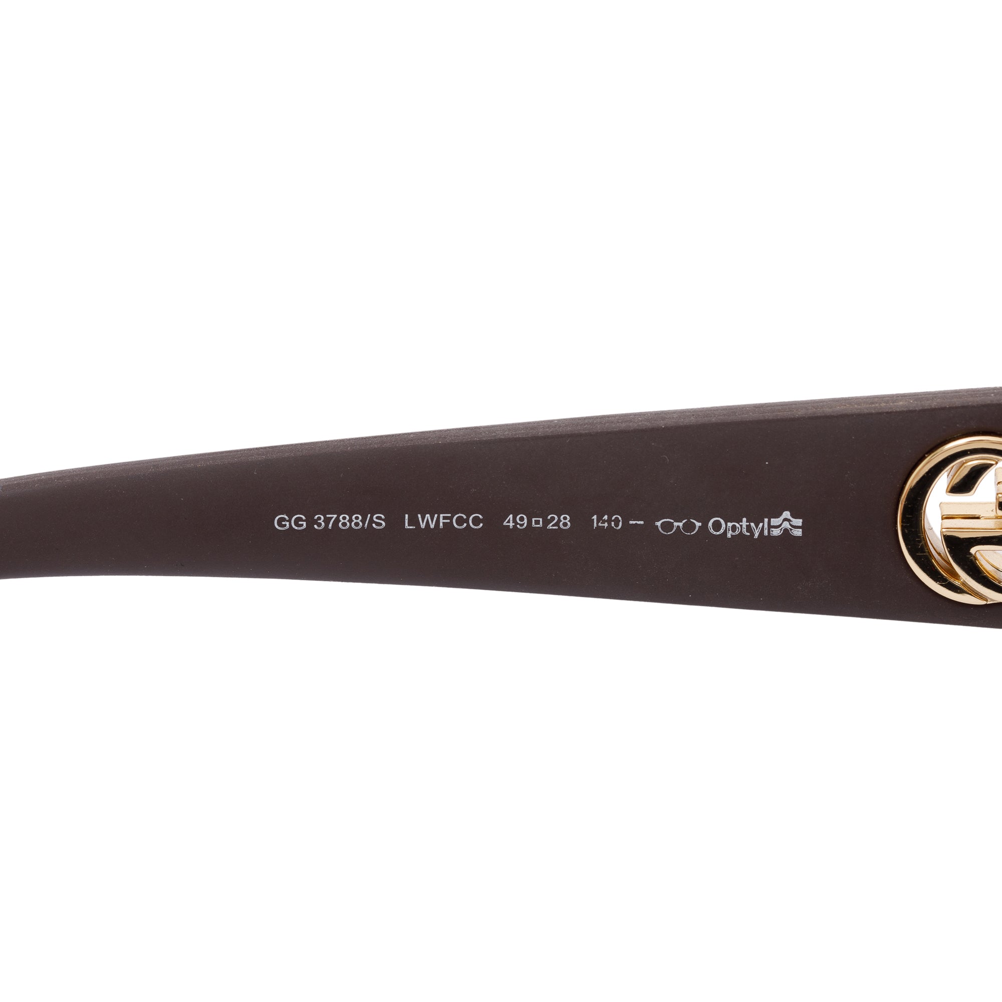 Gucci GG 3788/S Havana Acetate Diamante Round Sunglasses w/ Case