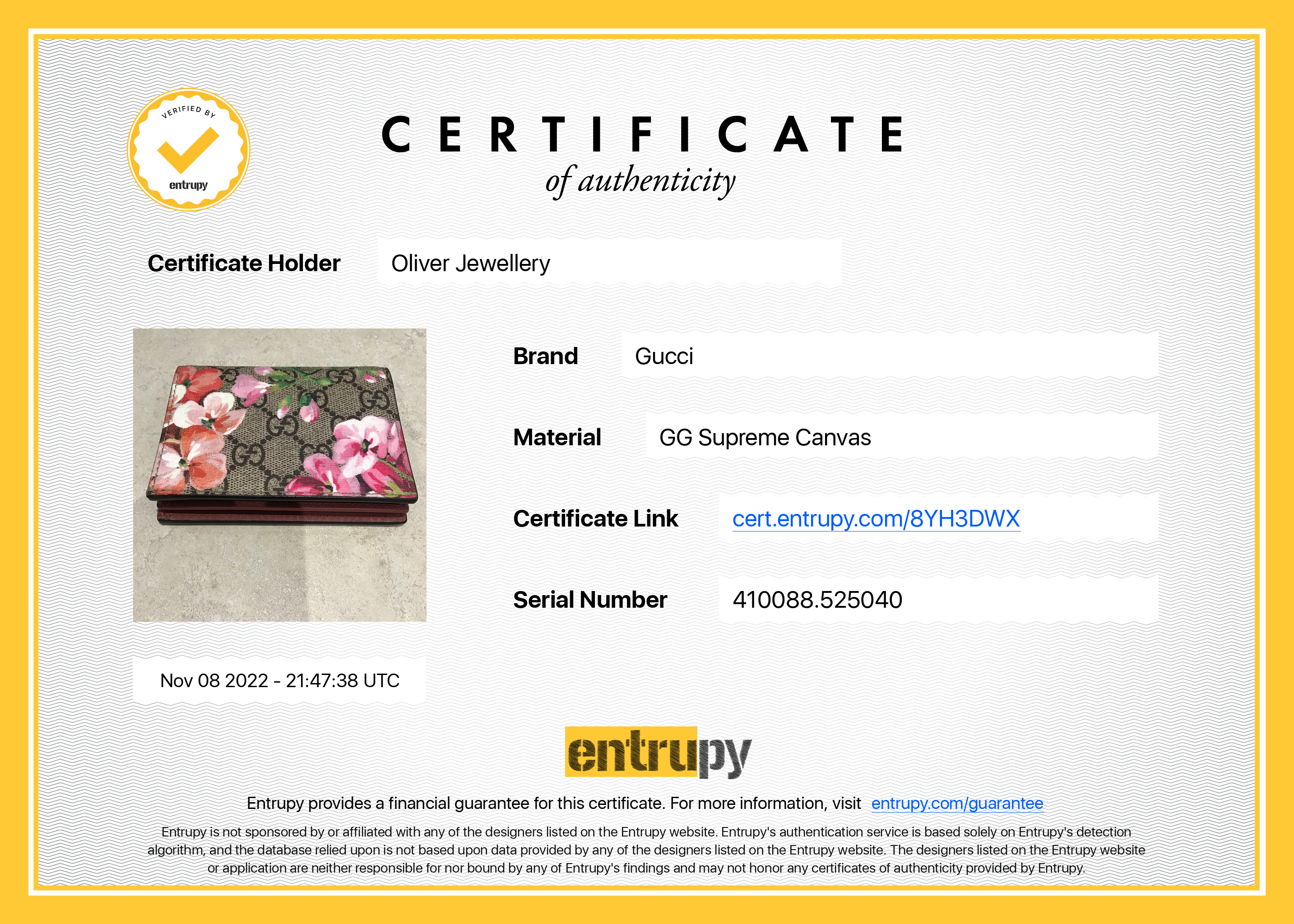 Gucci GG Blooms Card Case Wallet