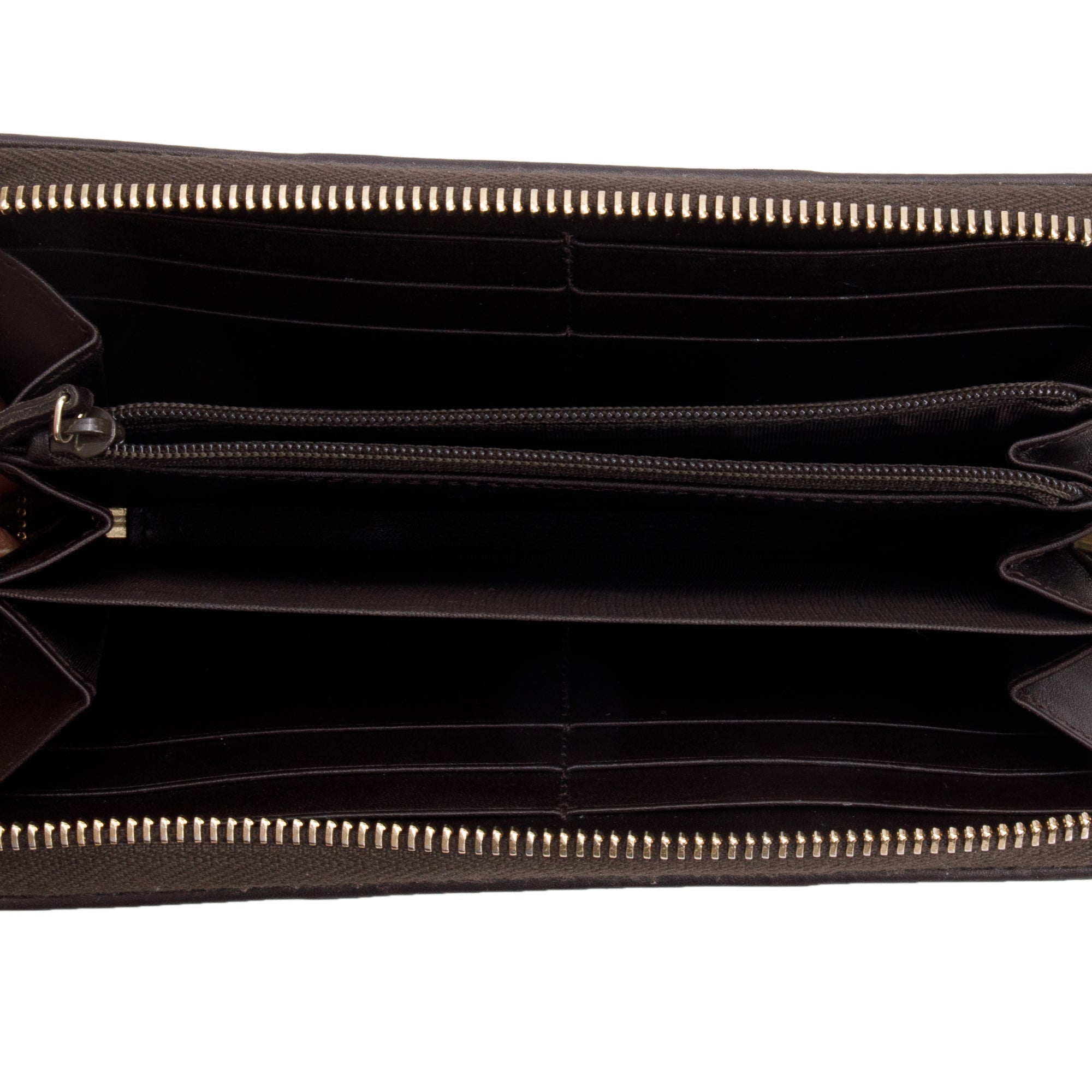 Gucci GG Canvas Bamboo Tassel Zip Around Wallet