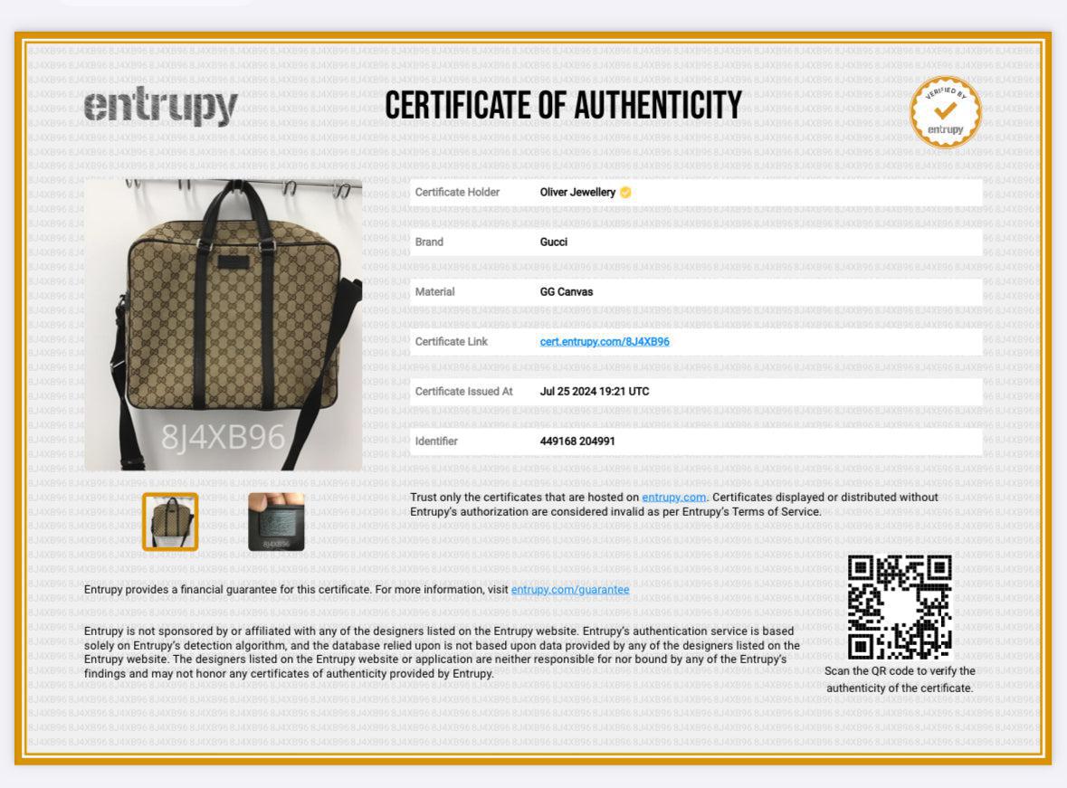 Gucci GG Canvas Briefcase w/ Strap