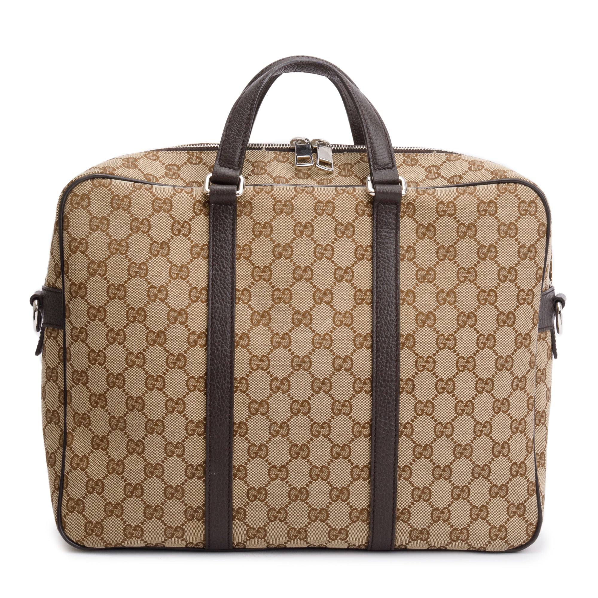Gucci GG Canvas Briefcase w/ Strap