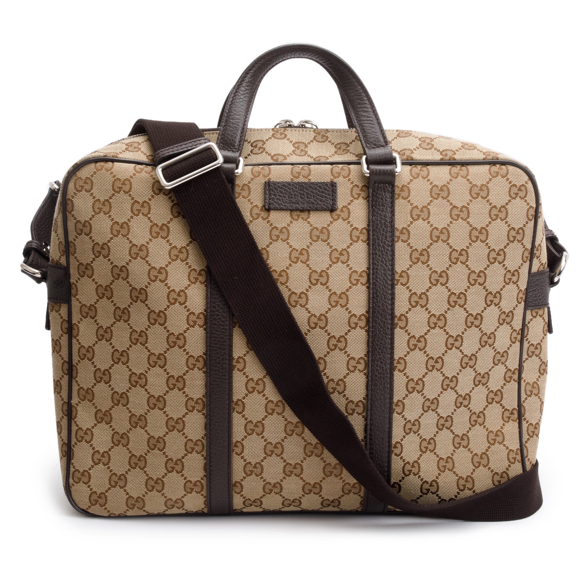 Gucci GG Canvas Briefcase w/ Strap