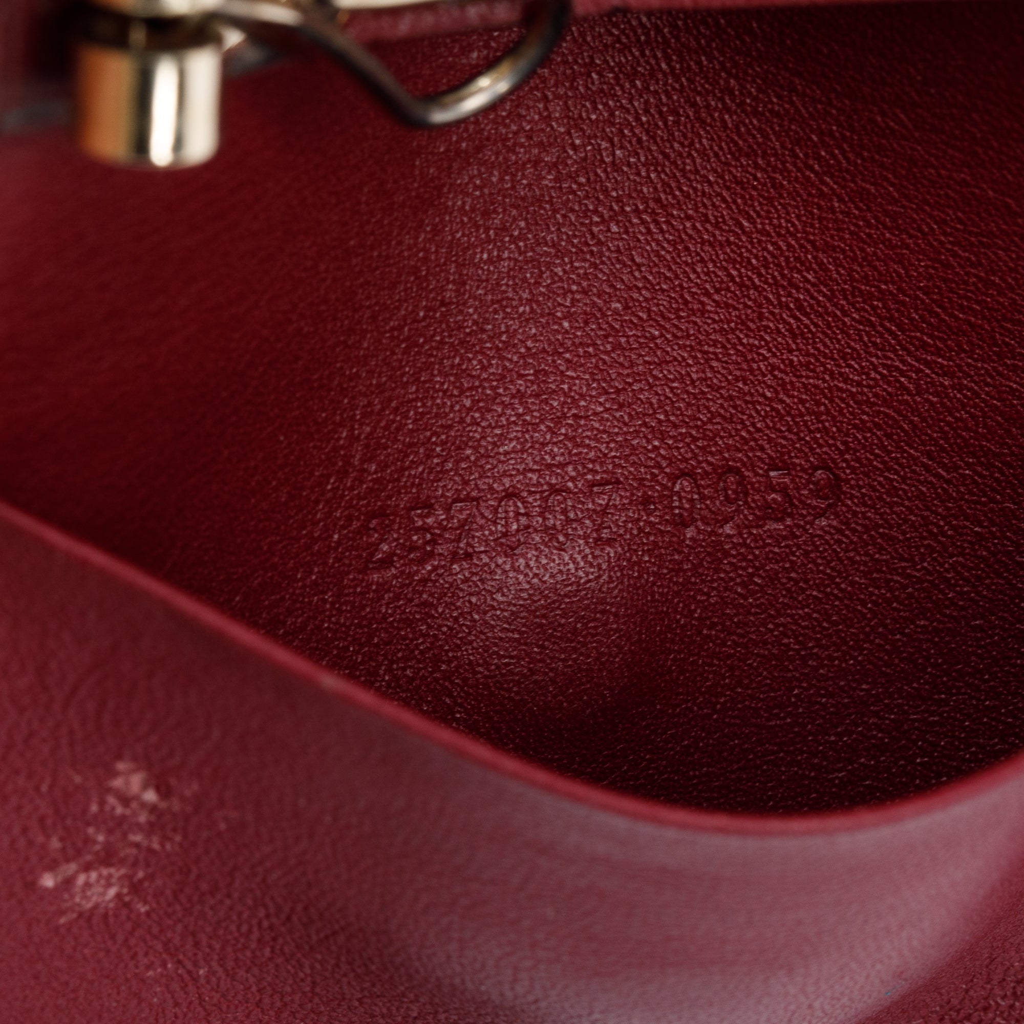 Gucci GG Canvas Burgundy Leather Princy Interlocking G Key Holder