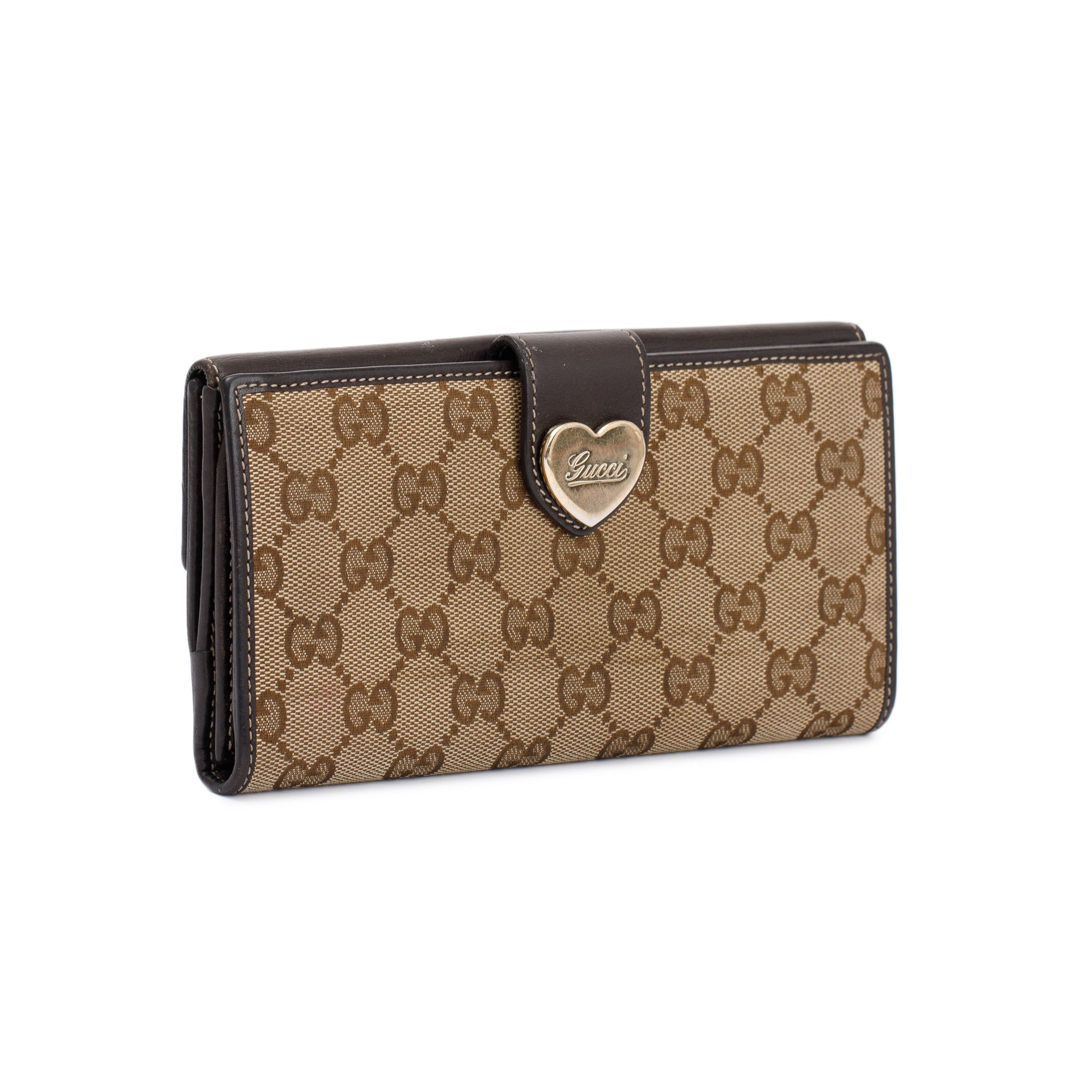 Gucci GG Canvas Heart Continental Wallet