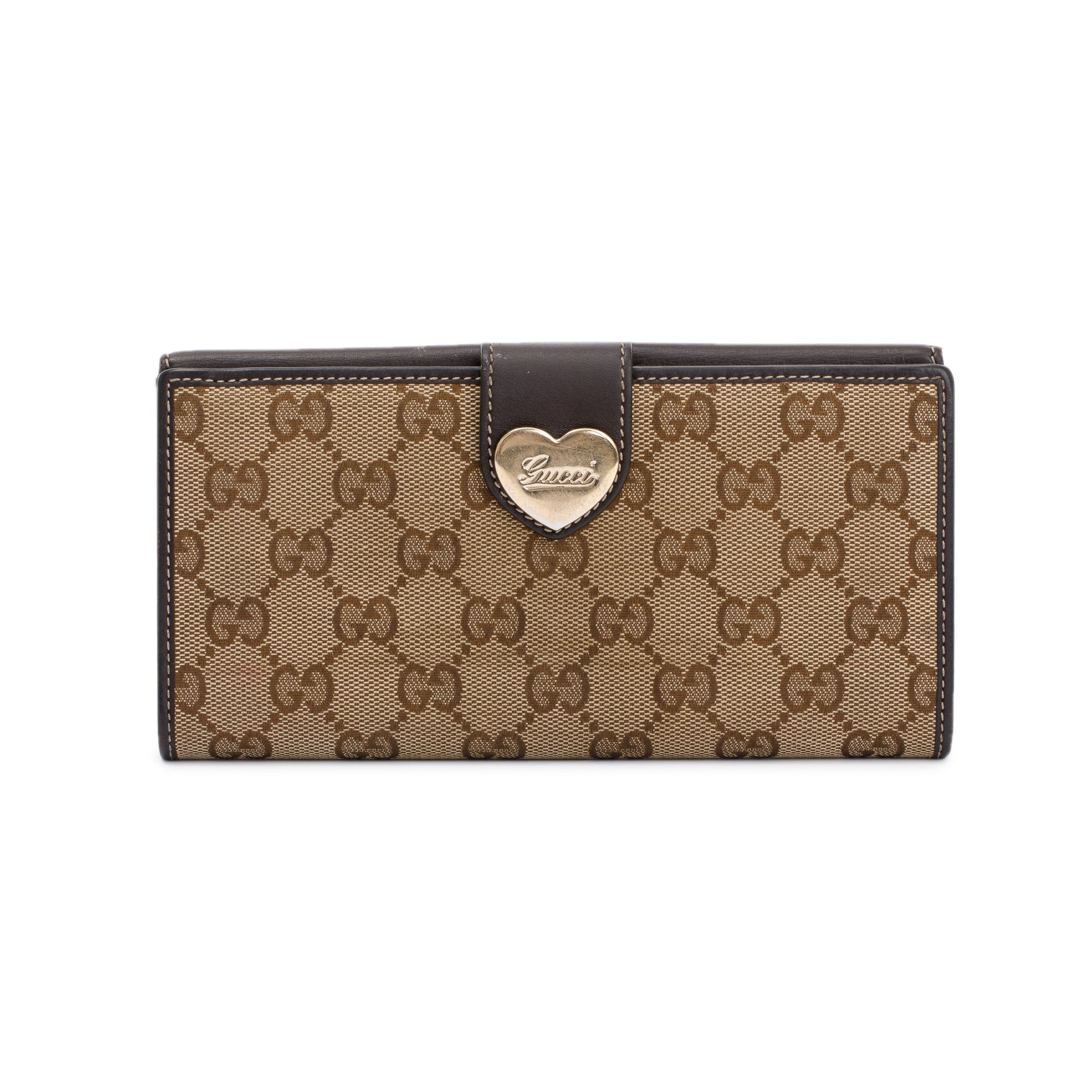 Gucci GG Canvas Heart Continental Wallet