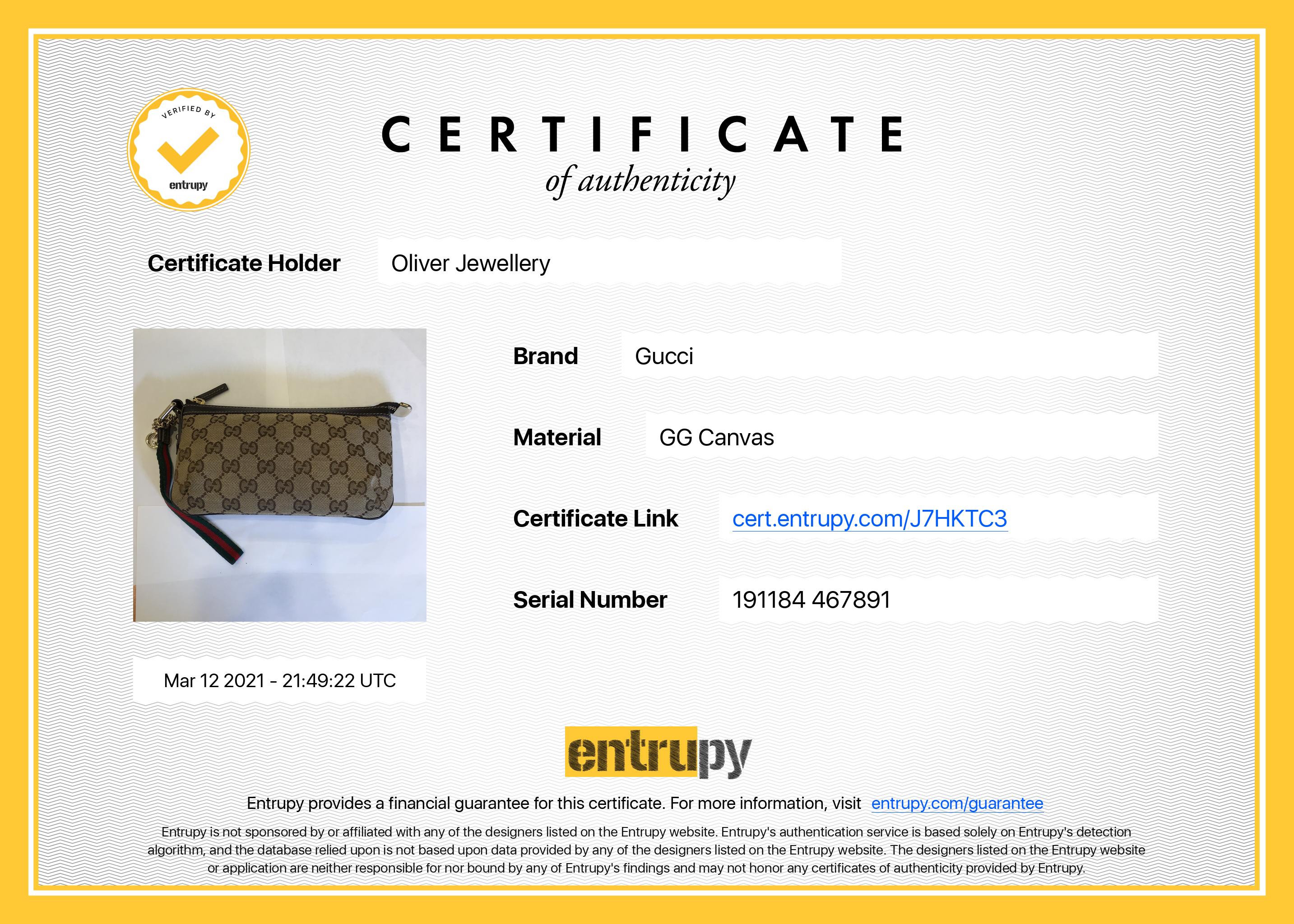 Gucci GG Canvas Jolicoeur Wristlet