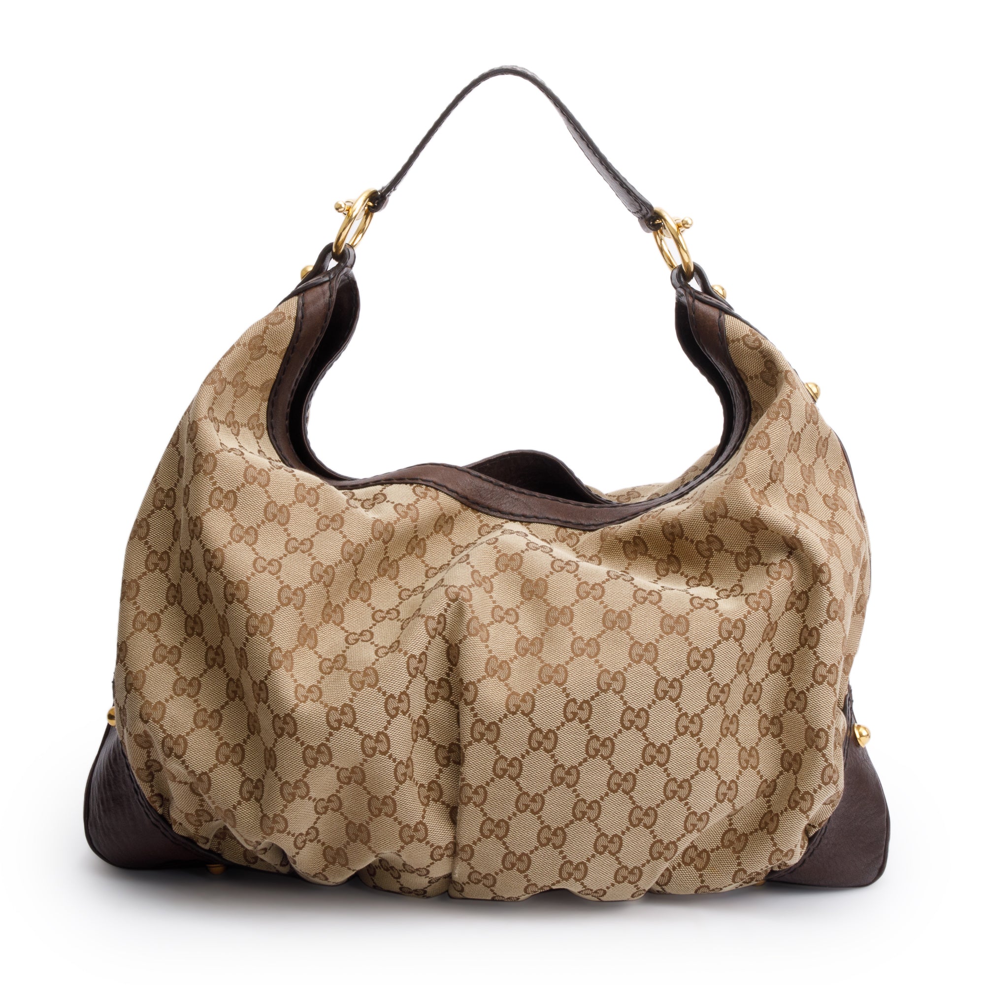 Gucci GG Canvas Large Jockey Hobo