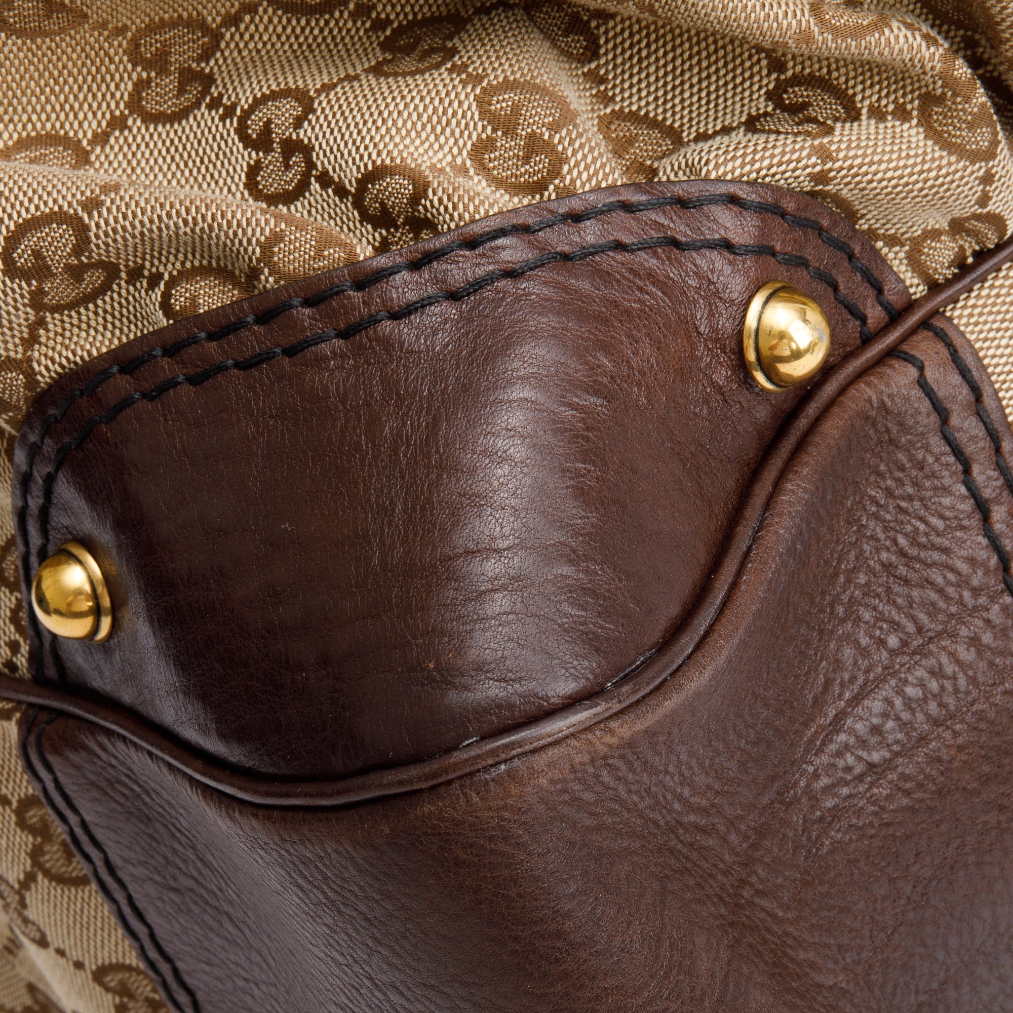 Gucci GG Canvas Large Jockey Hobo