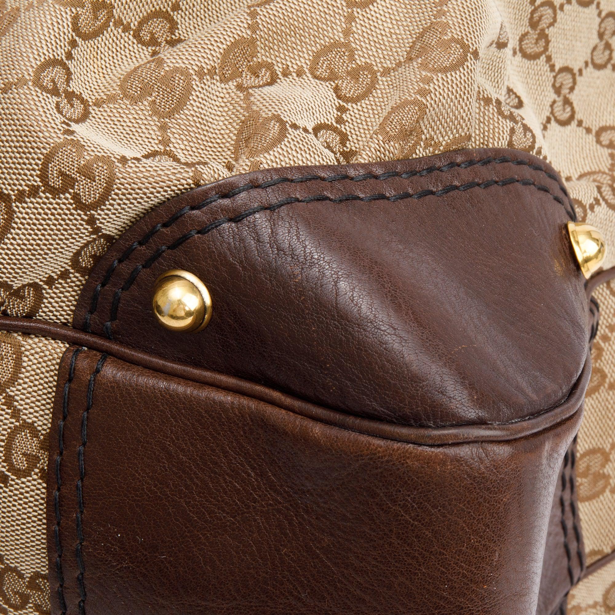 Gucci GG Canvas Large Jockey Hobo