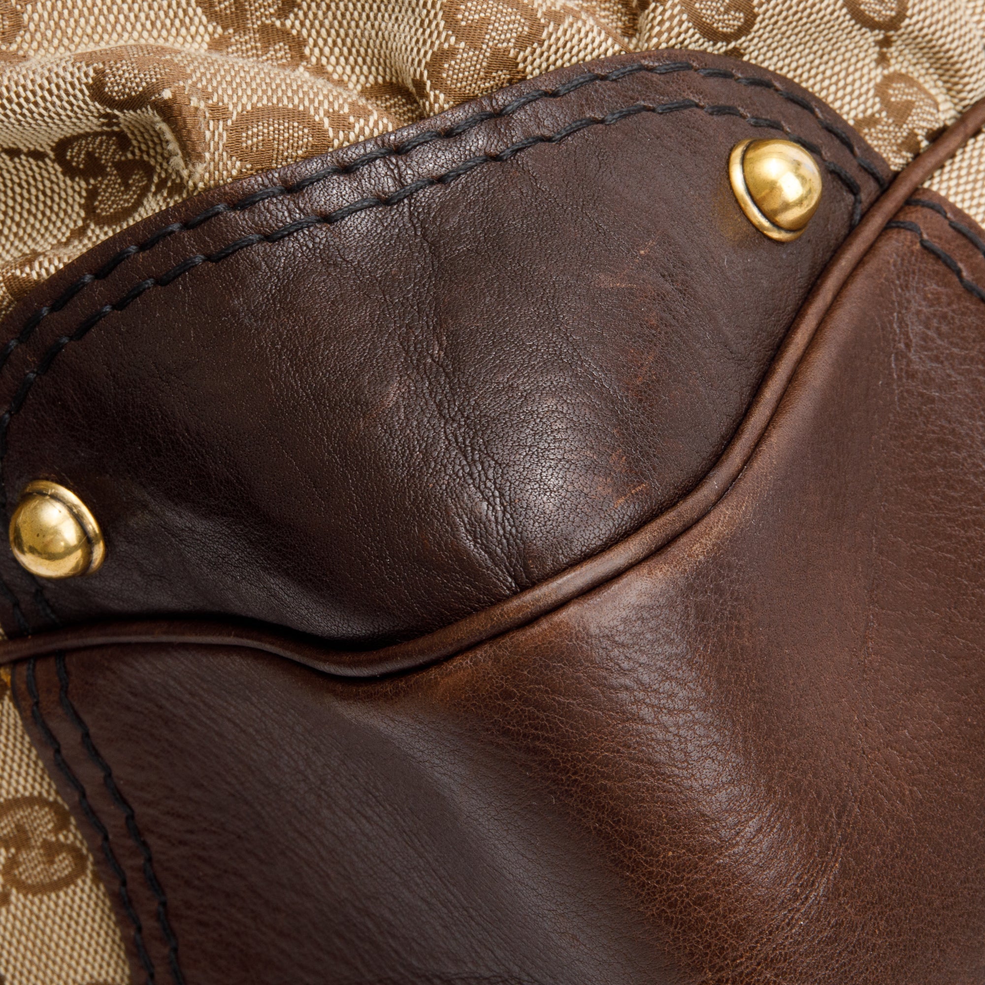 Gucci GG Canvas Large Jockey Hobo