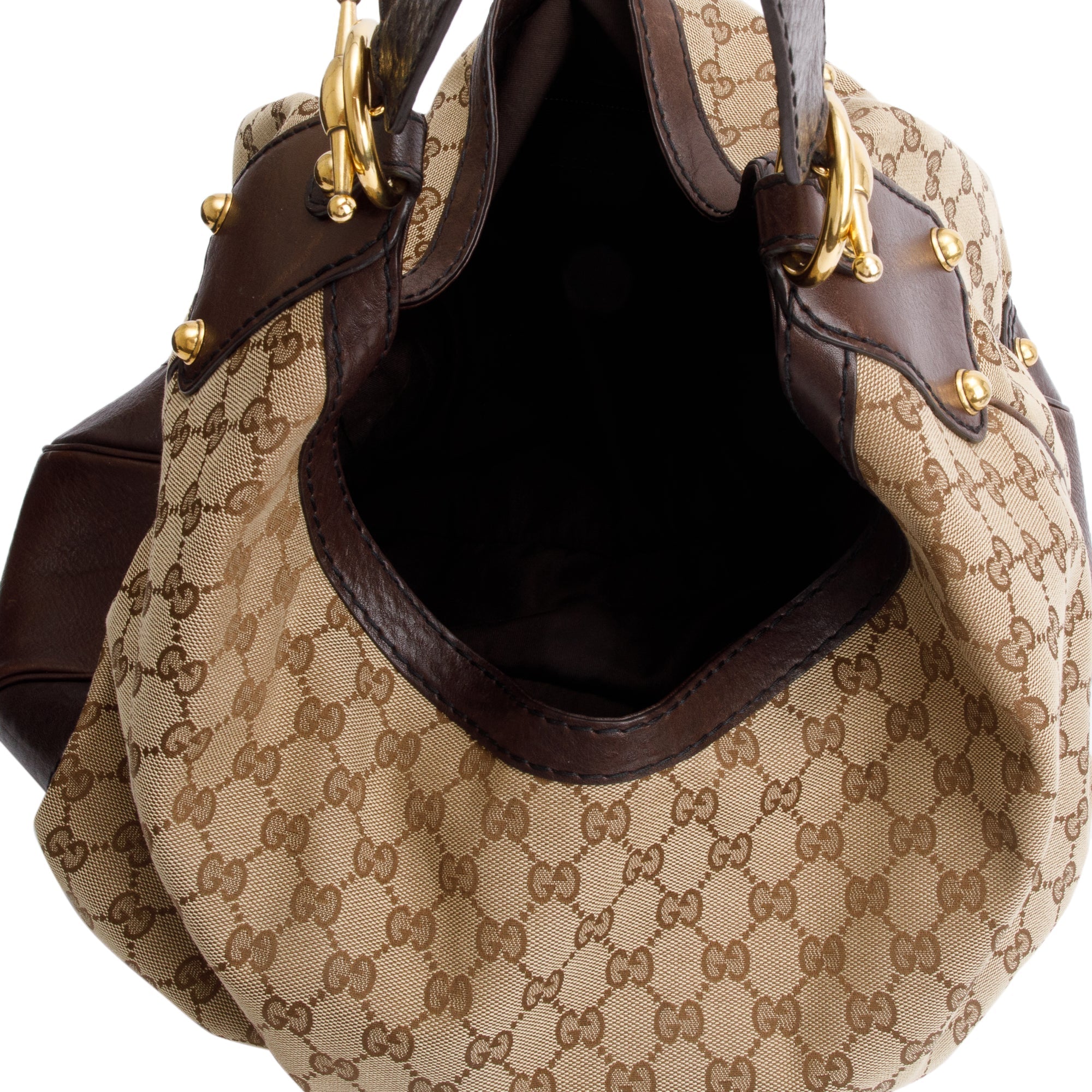 Gucci GG Canvas Large Jockey Hobo