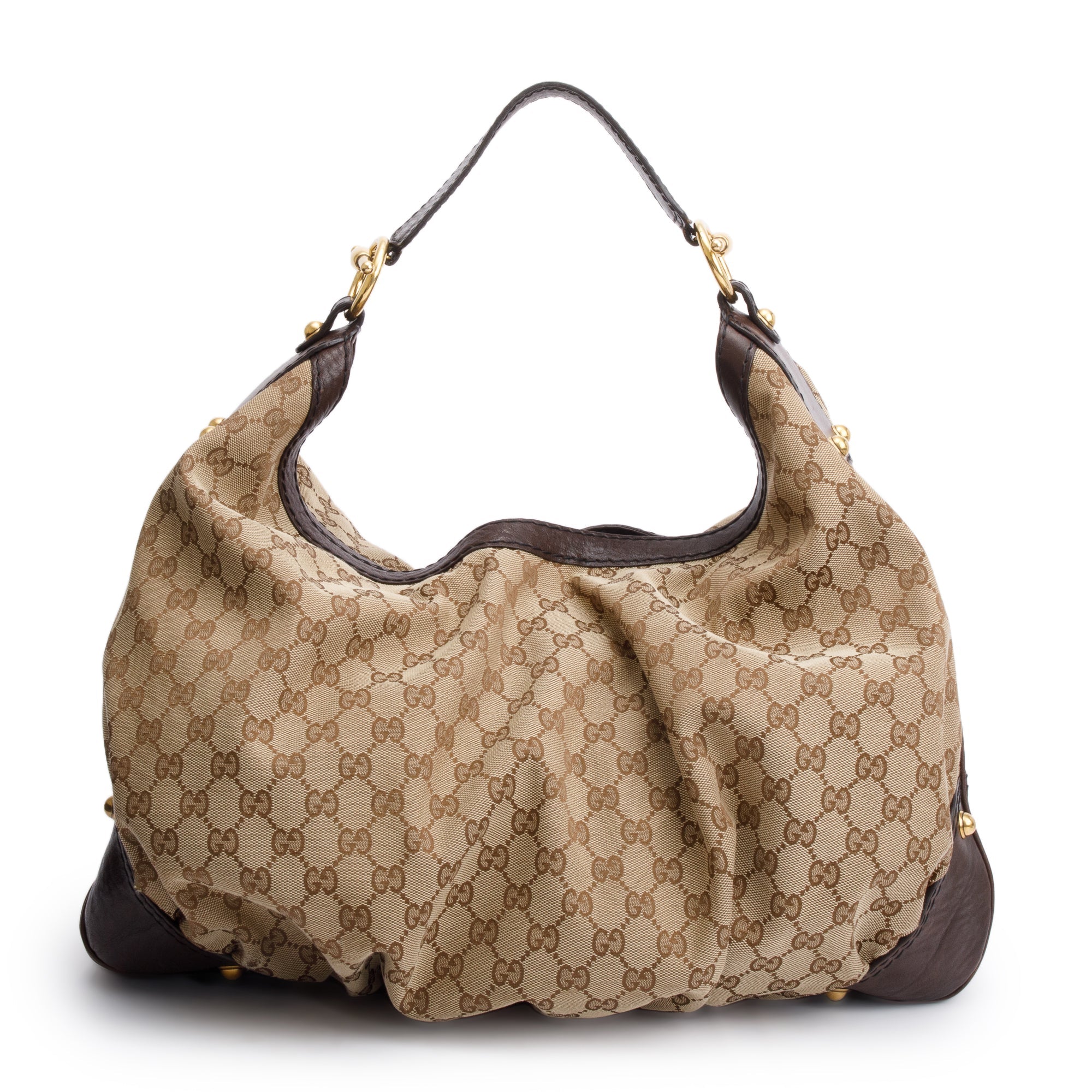 Gucci GG Canvas Large Jockey Hobo