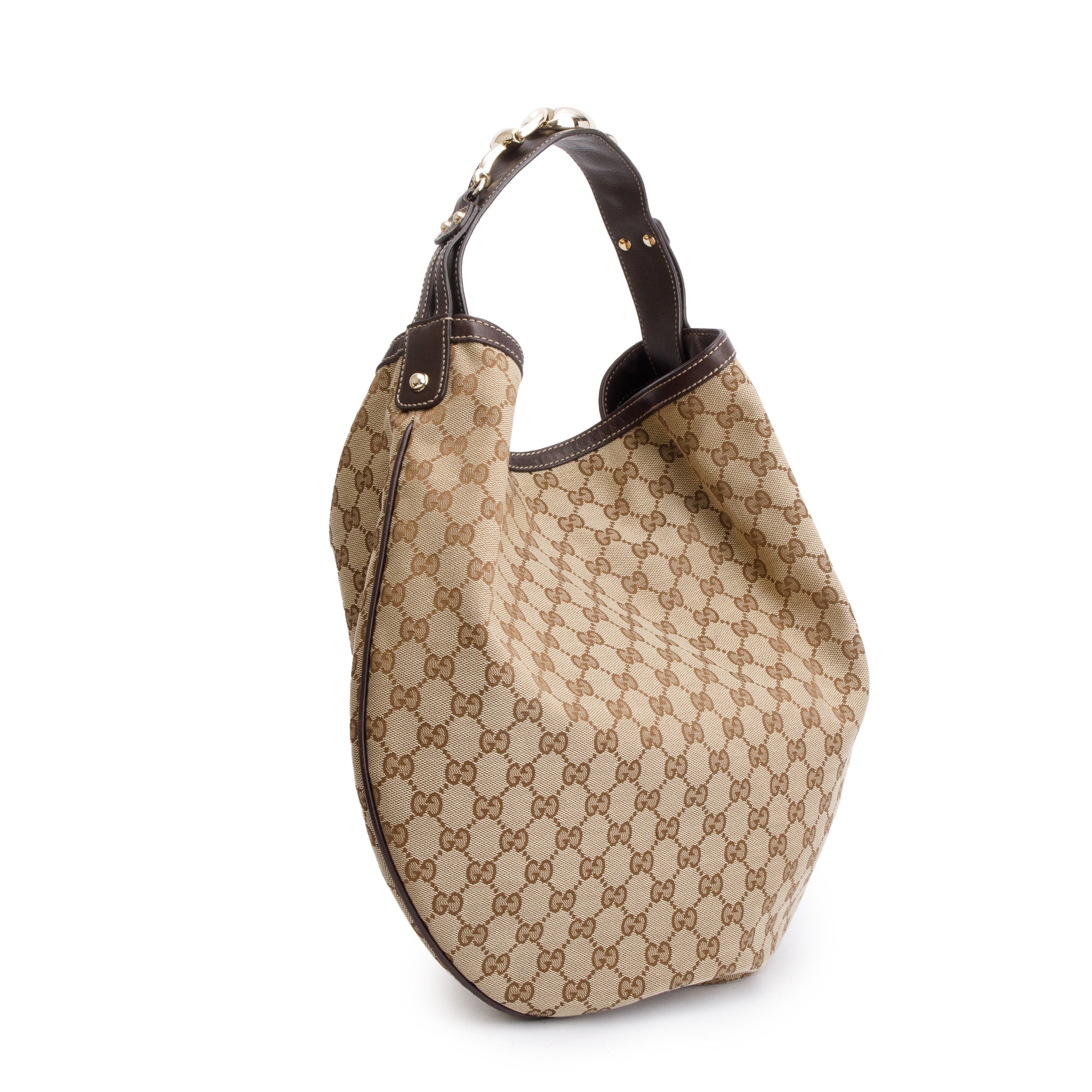 Gucci GG Canvas Large Wave Hobo Bag