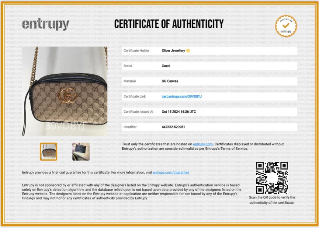 Gucci GG Canvas Marmont Matelasse Small Shoulder Bag w/ Box