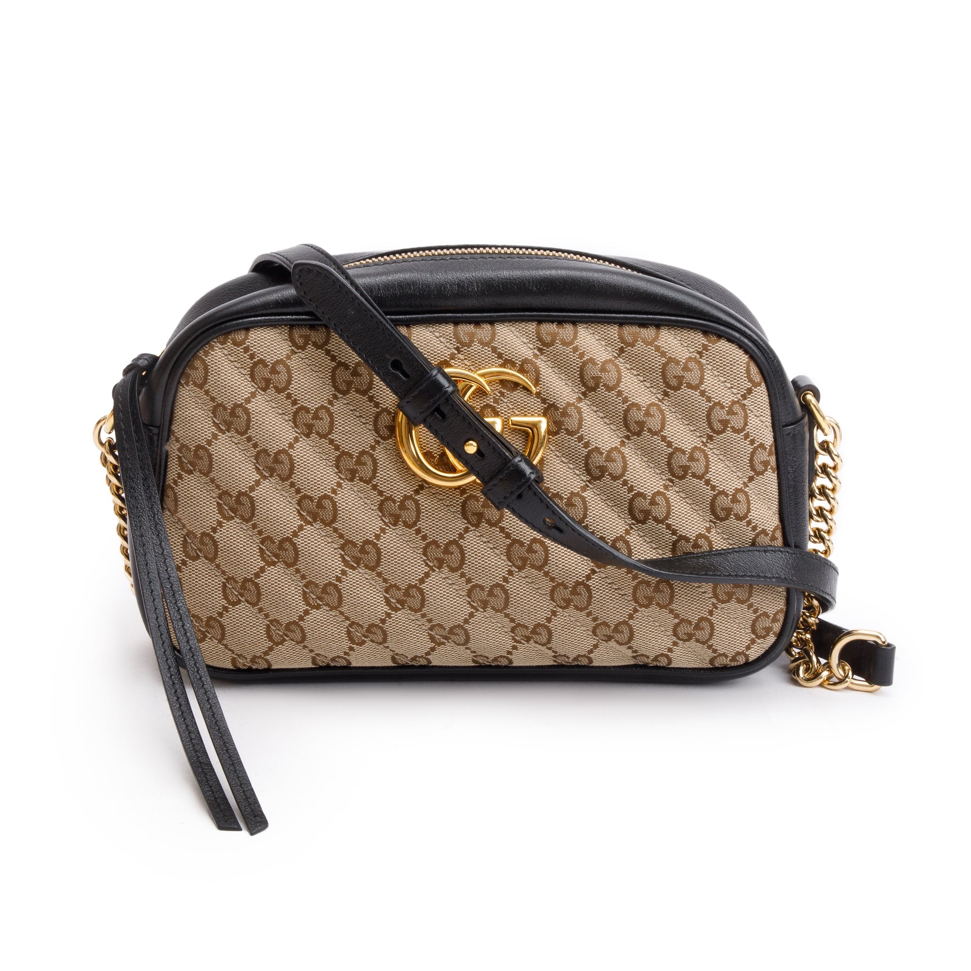 Gucci GG Canvas Marmont Matelasse Small Shoulder Bag w/ Box