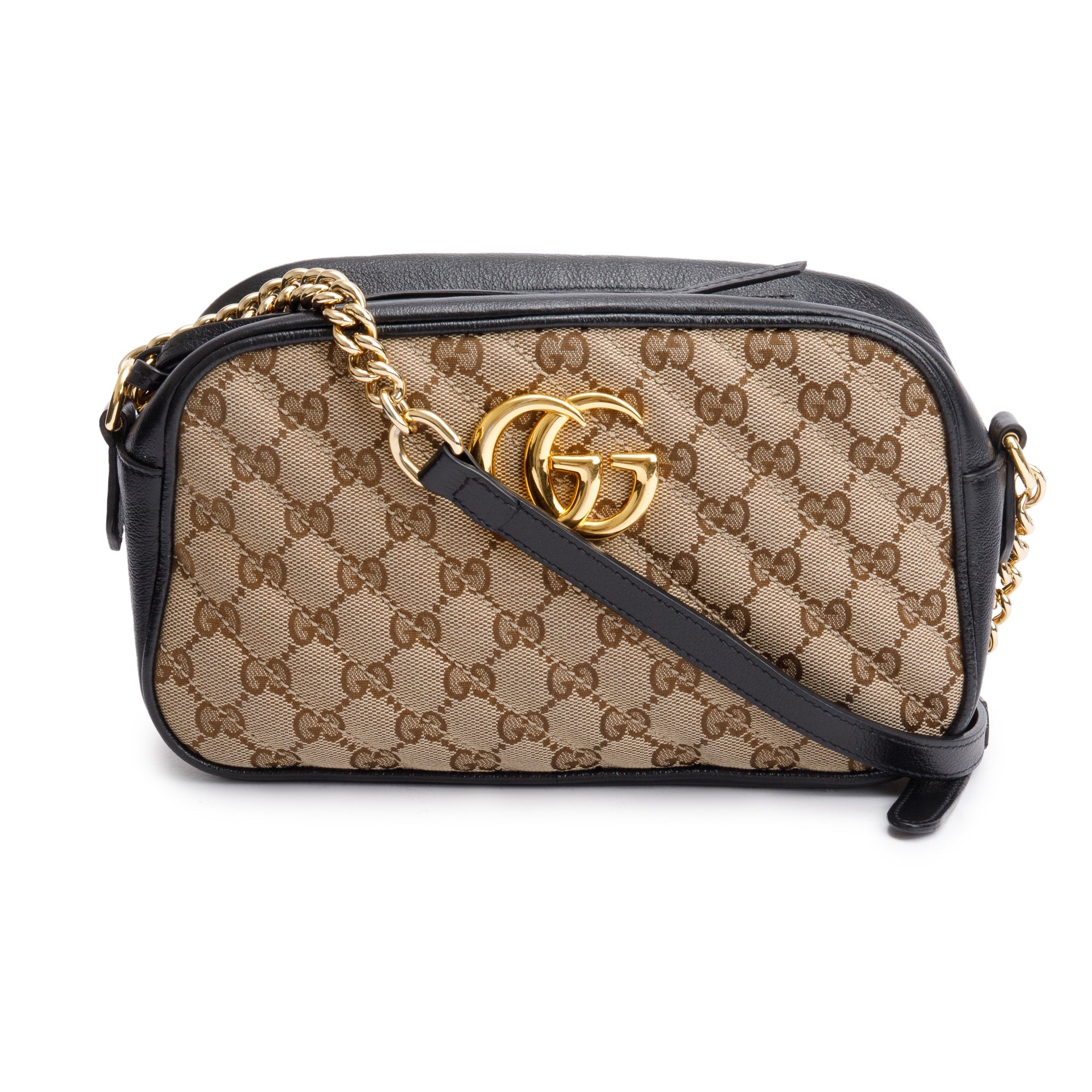 Gucci GG Canvas Marmont Matelasse Small Shoulder Bag