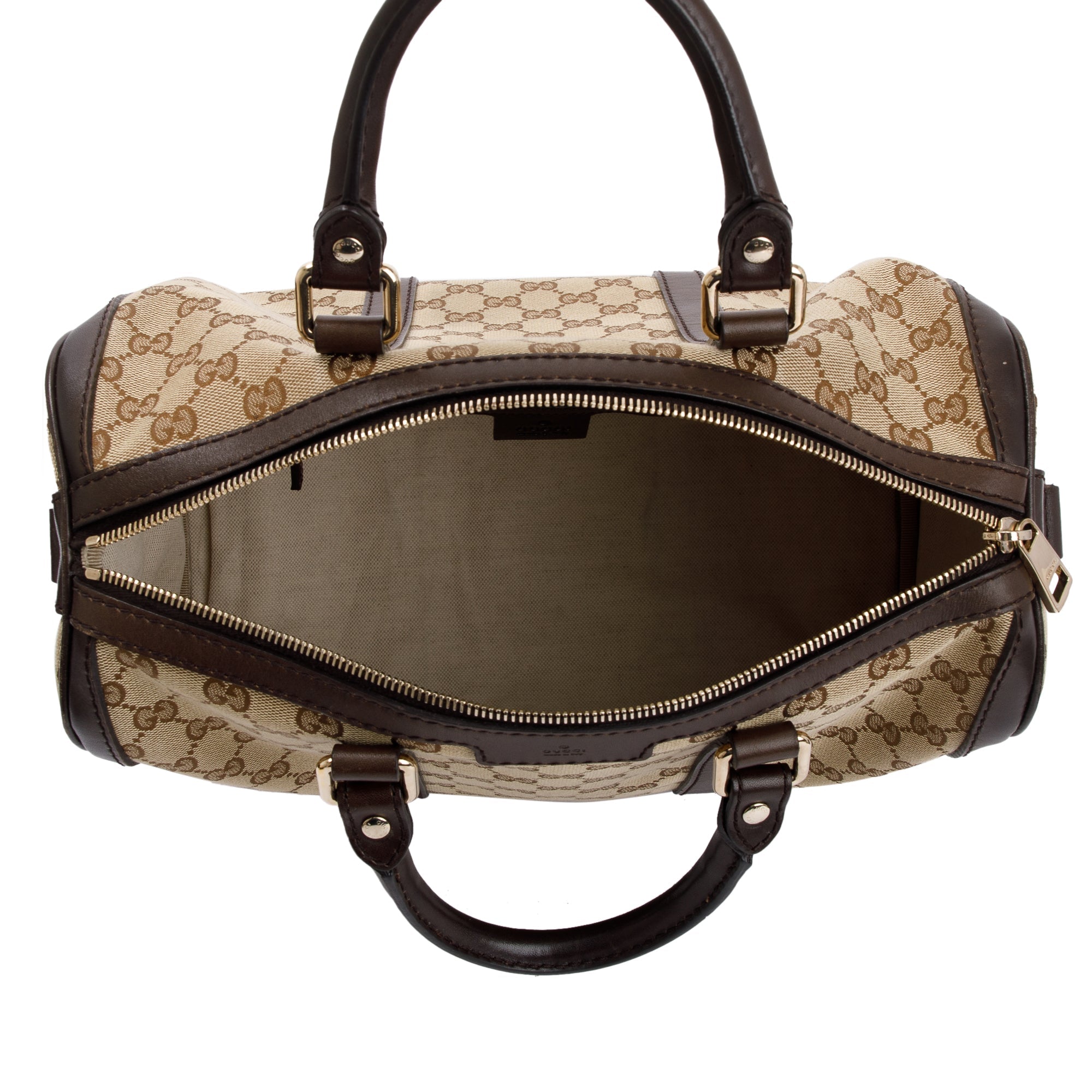 Gucci GG Canvas Medium Boston Bag w/ Strap