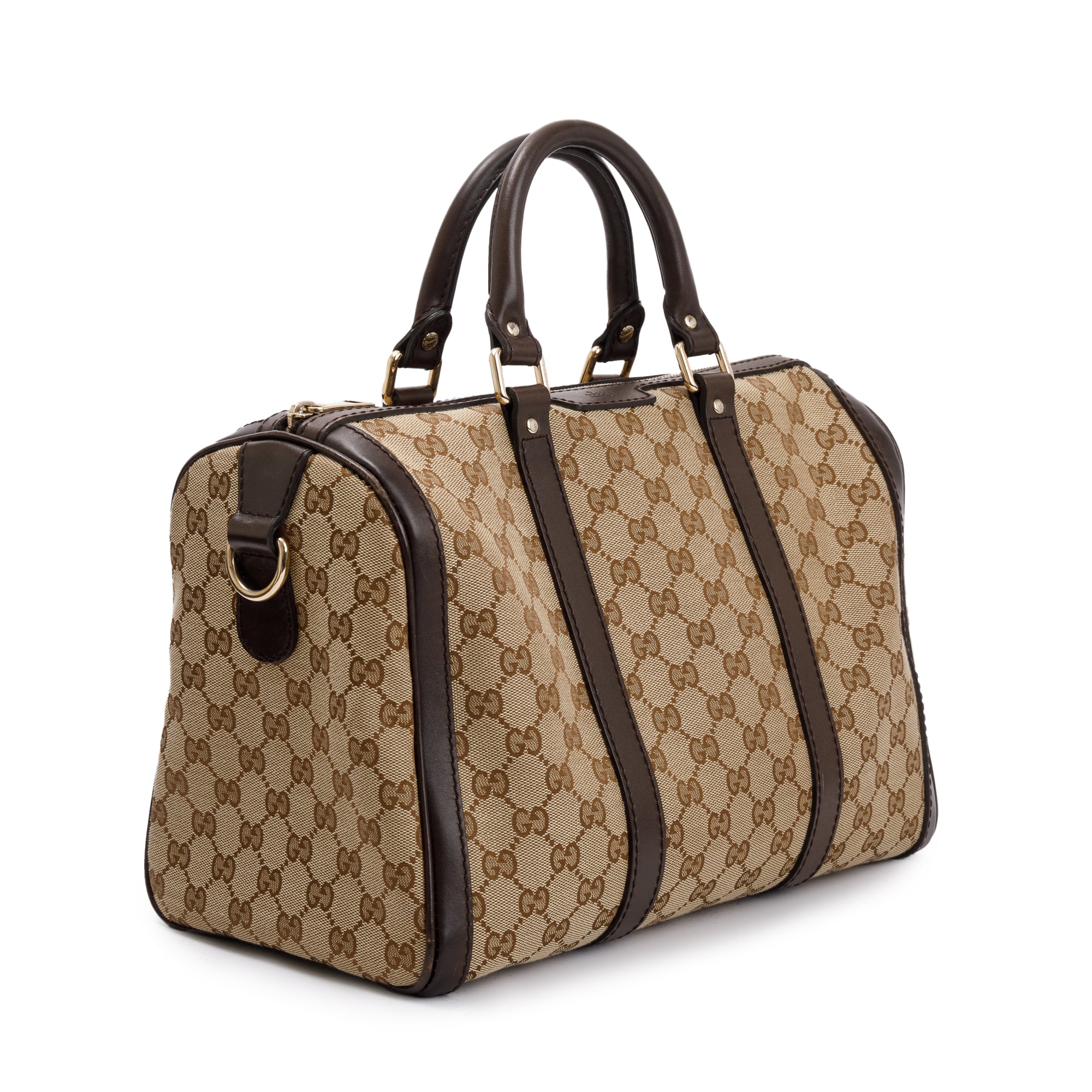 Gucci GG Canvas Medium Boston Bag w/ Strap