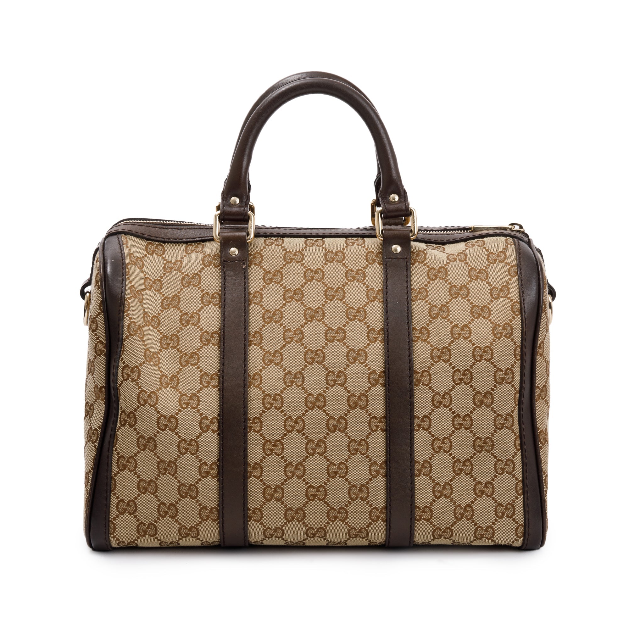 Gucci GG Canvas Medium Boston Bag w/ Strap