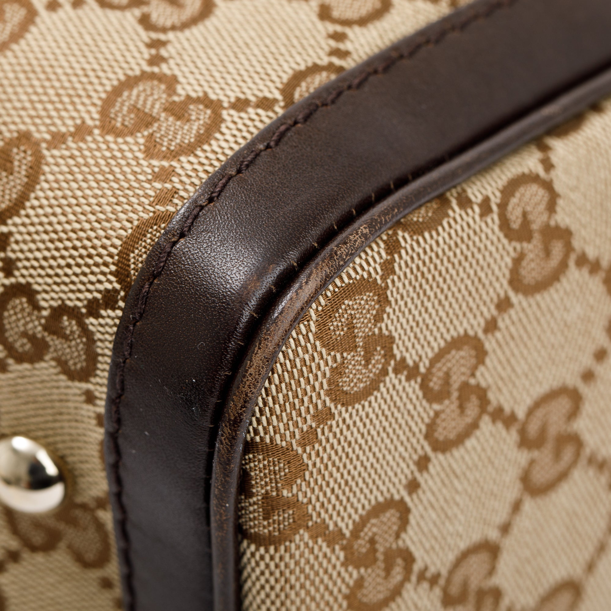 Gucci GG Canvas Medium Boston Bag w/ Strap