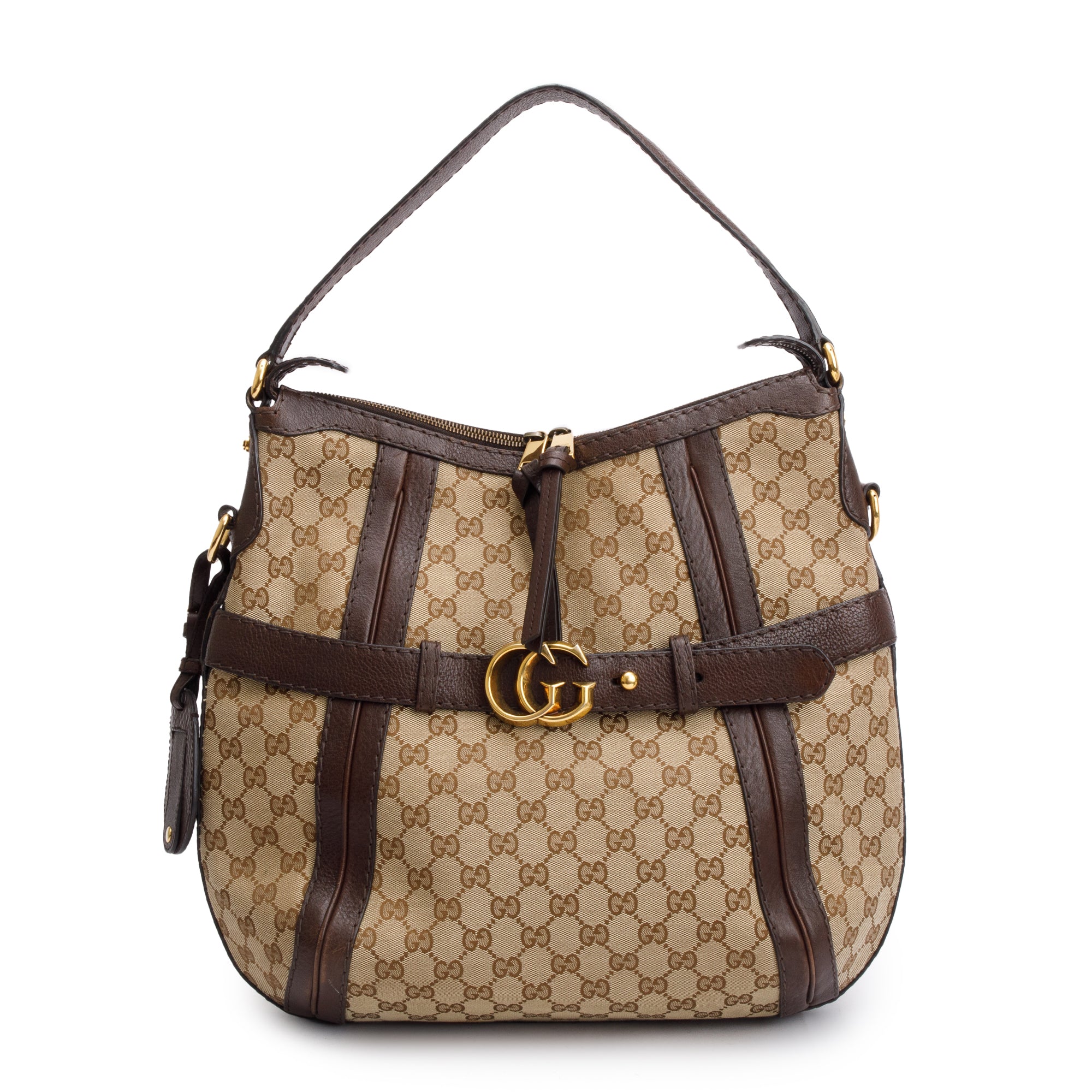 Gucci GG Canvas Medium GG Running Hobo w/ Strap
