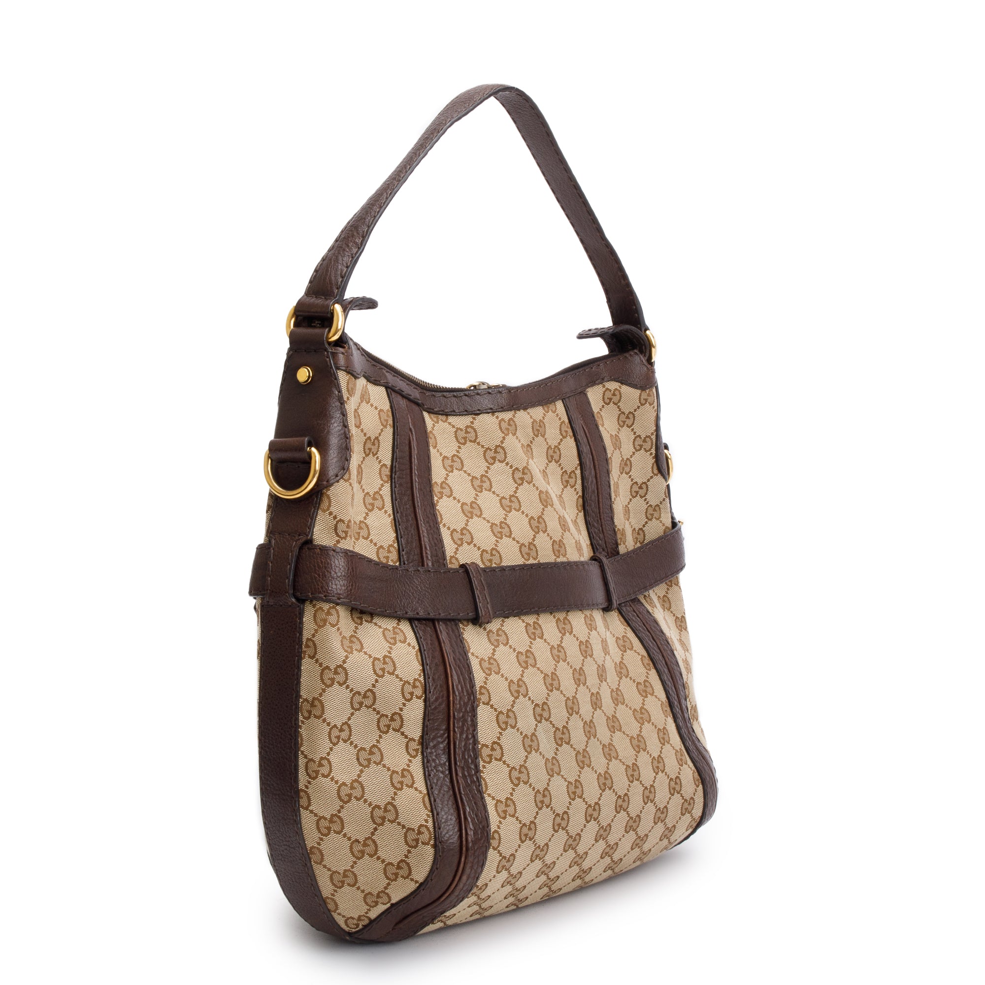 Gucci GG Canvas Medium GG Running Hobo w/ Strap