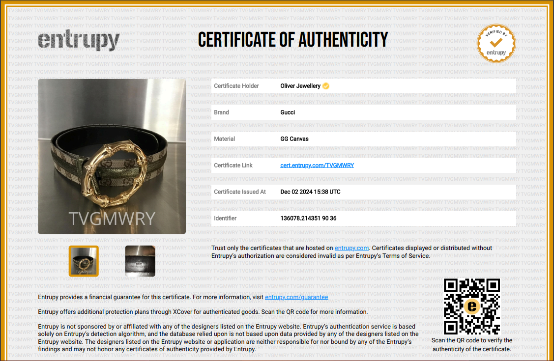 Gucci GG Canvas & Metallic Gold Leather Bamboo Buckle Belt 90 36