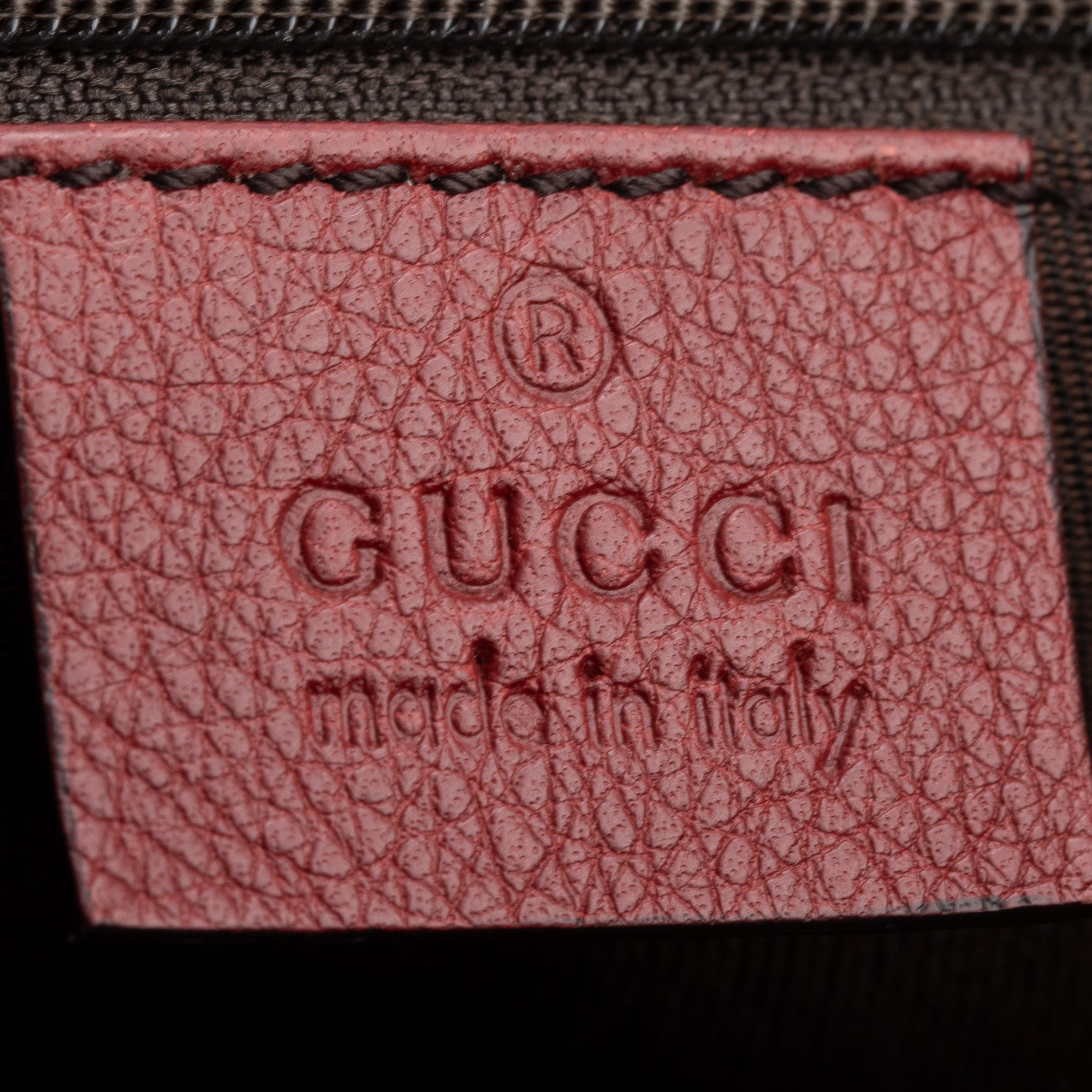 Gucci GG Canvas Red Leather Trim Large Sukey Hobo