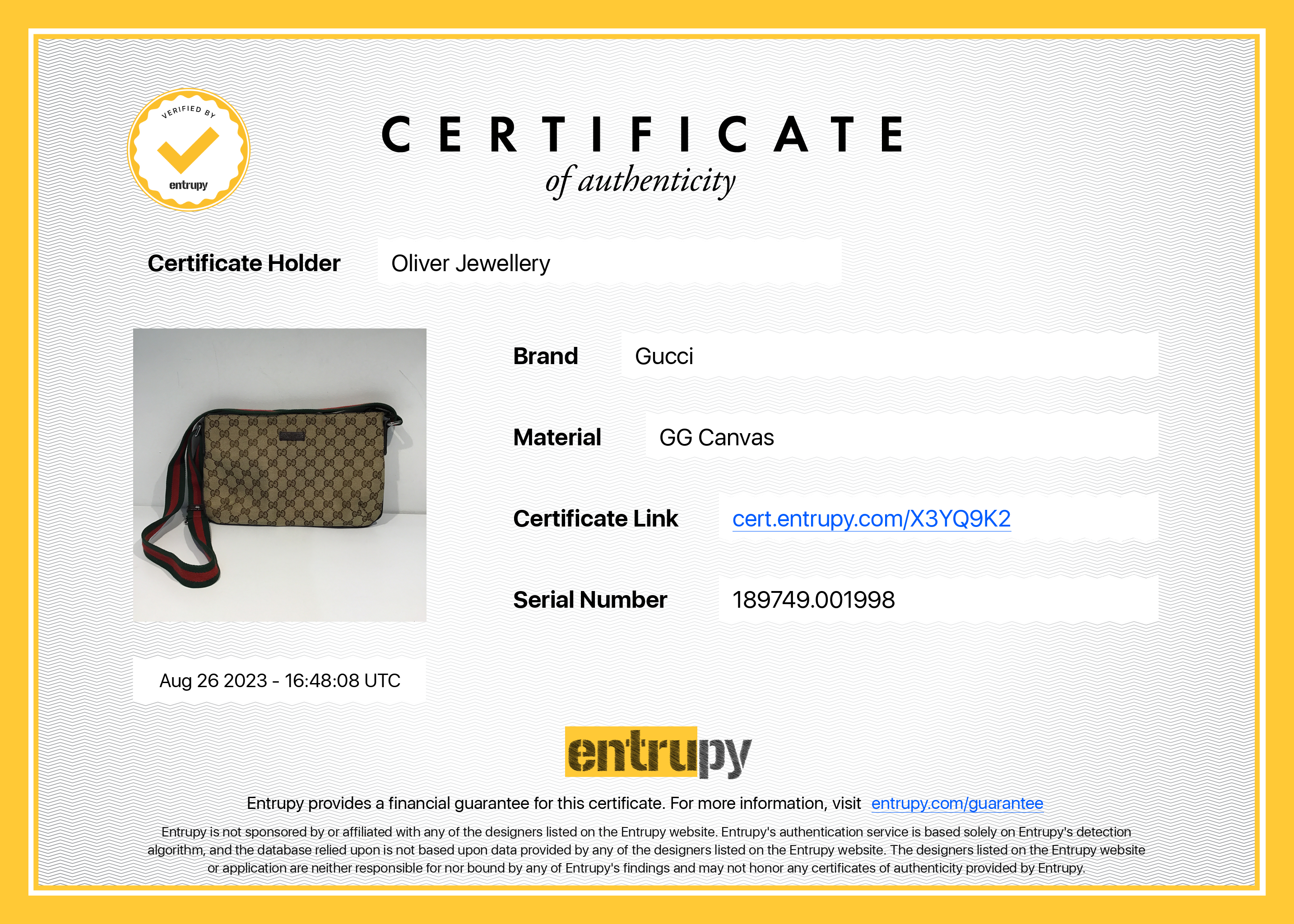 Gucci GG Canvas Small Flat Messenger Crossbody Bag